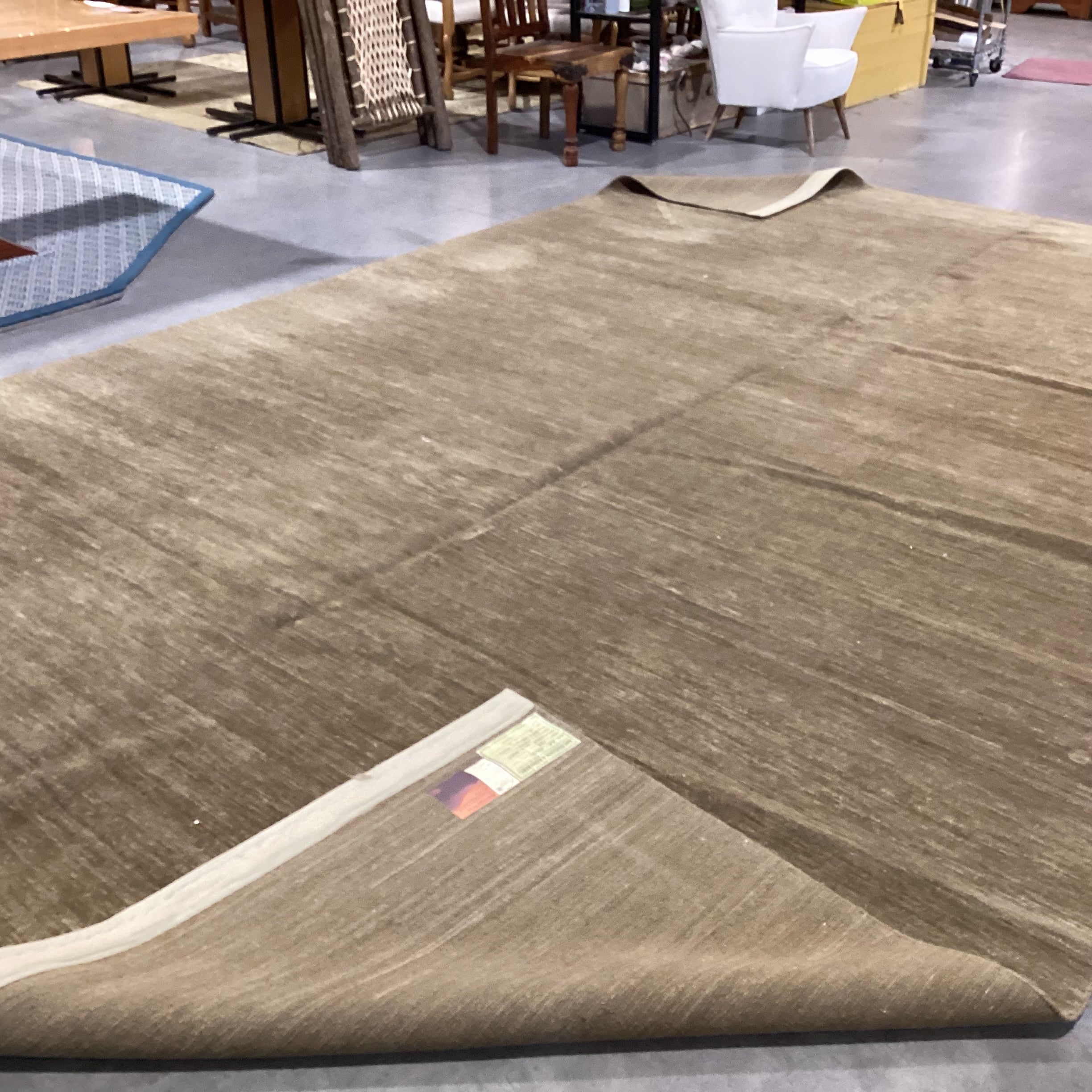 Michaelian & Kohlberg Light Olive Hand Woven Nepal Wool Rug 10'x 16'