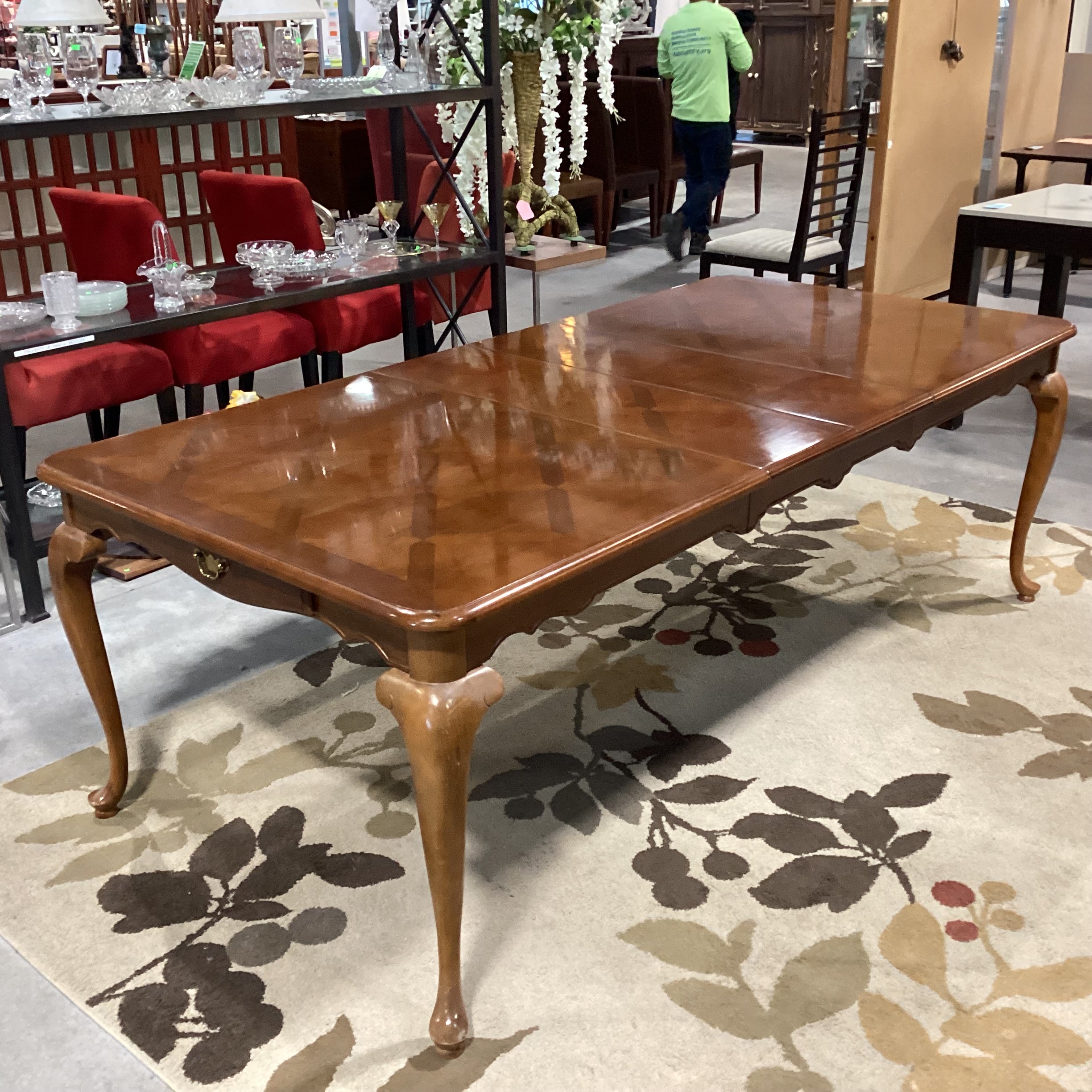 Traditional Cherry with Lattice Detail & 2 Leaves Dining Table 88"x 42"x 30"