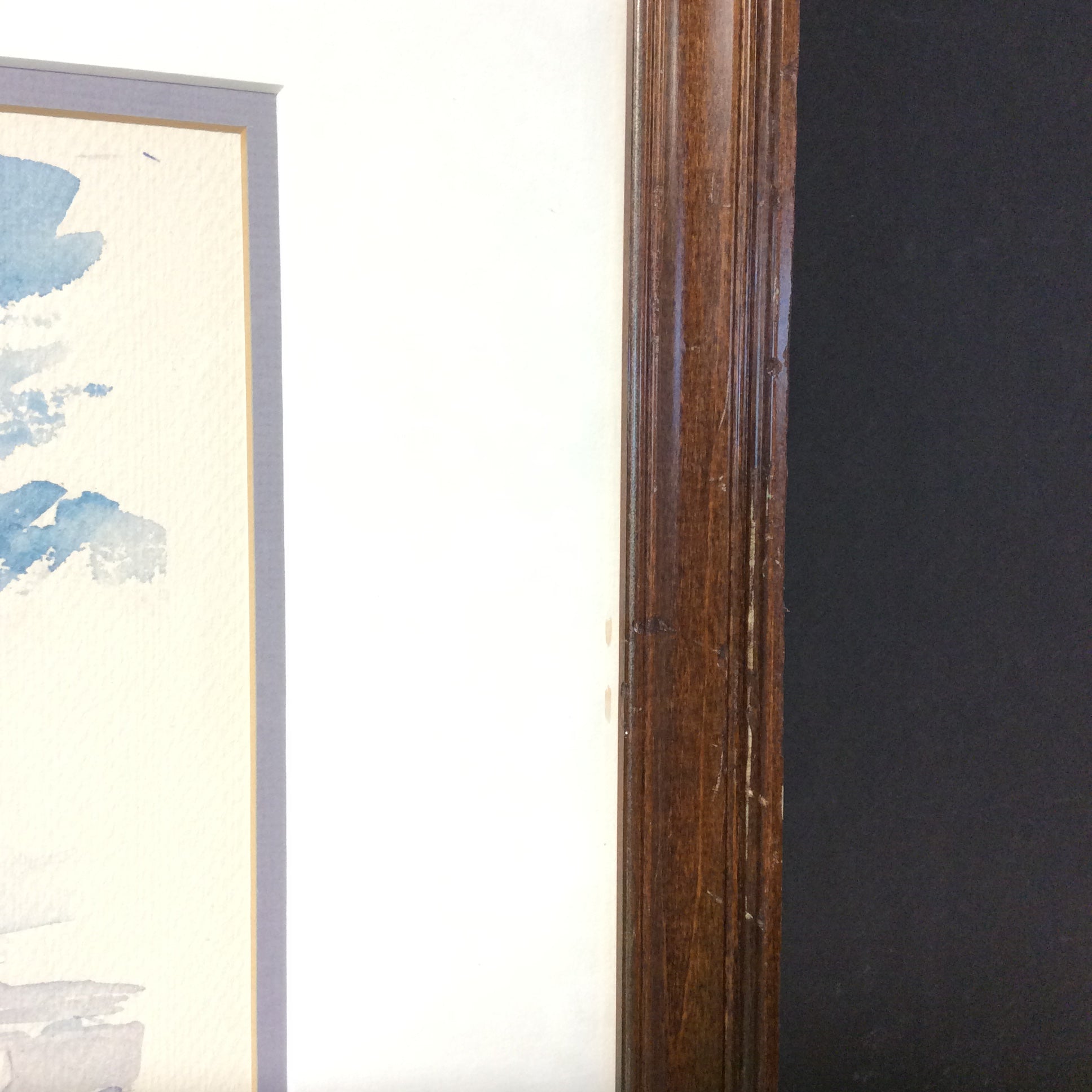 Paul N. Norton Signed Moline, Illinois Riverfront Watercolor Print In Wood Frame 29" x 23"