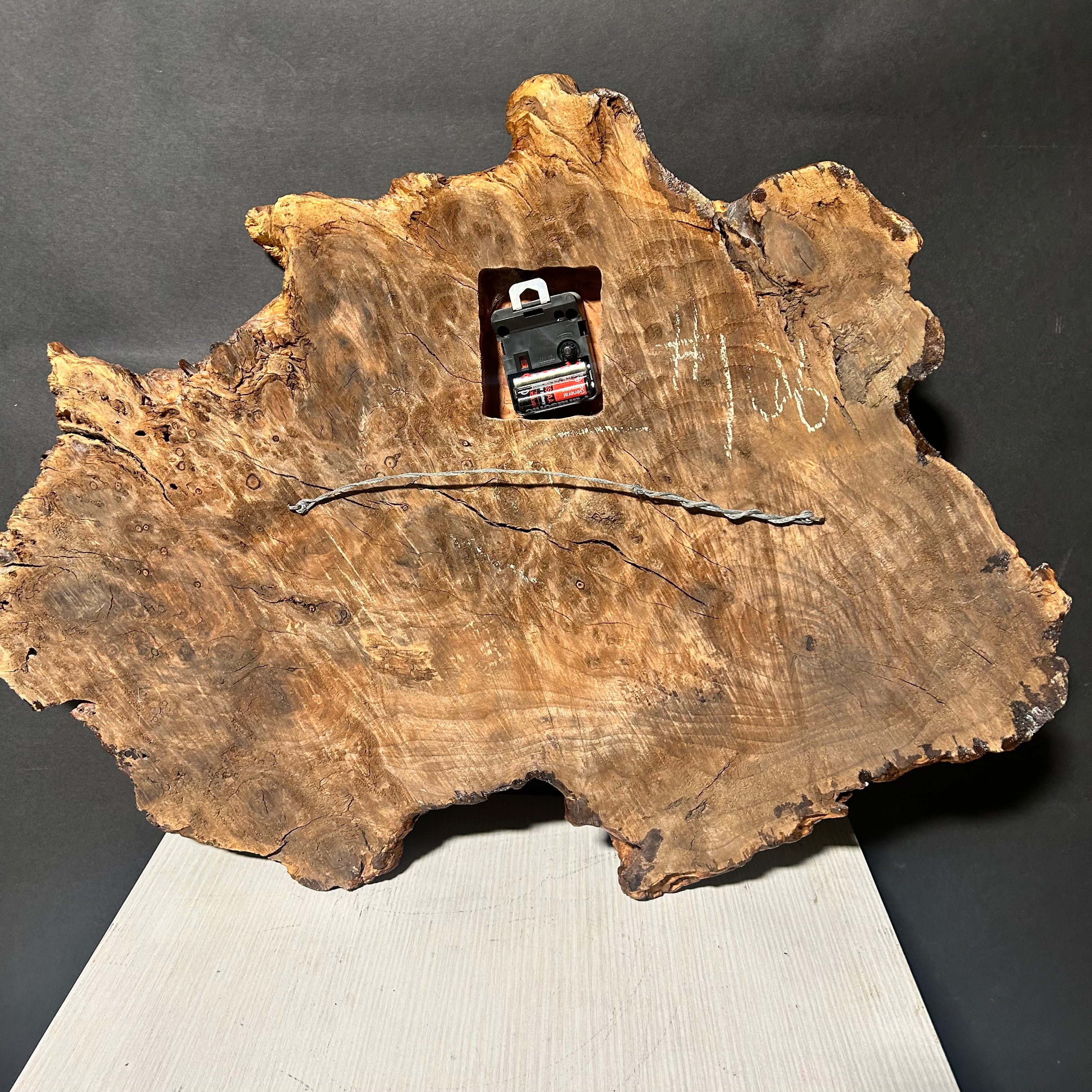 Vintage Maple Burl Wood Clock 30"x 21"