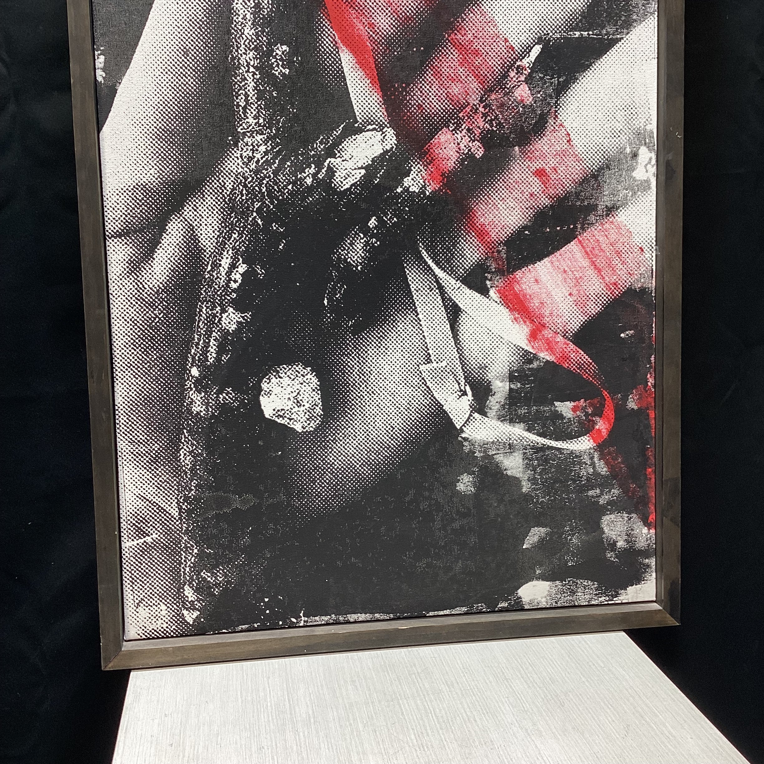 Percieved Power Signed/Dated "Young Power" Framed Canvas 23.5" x 36"