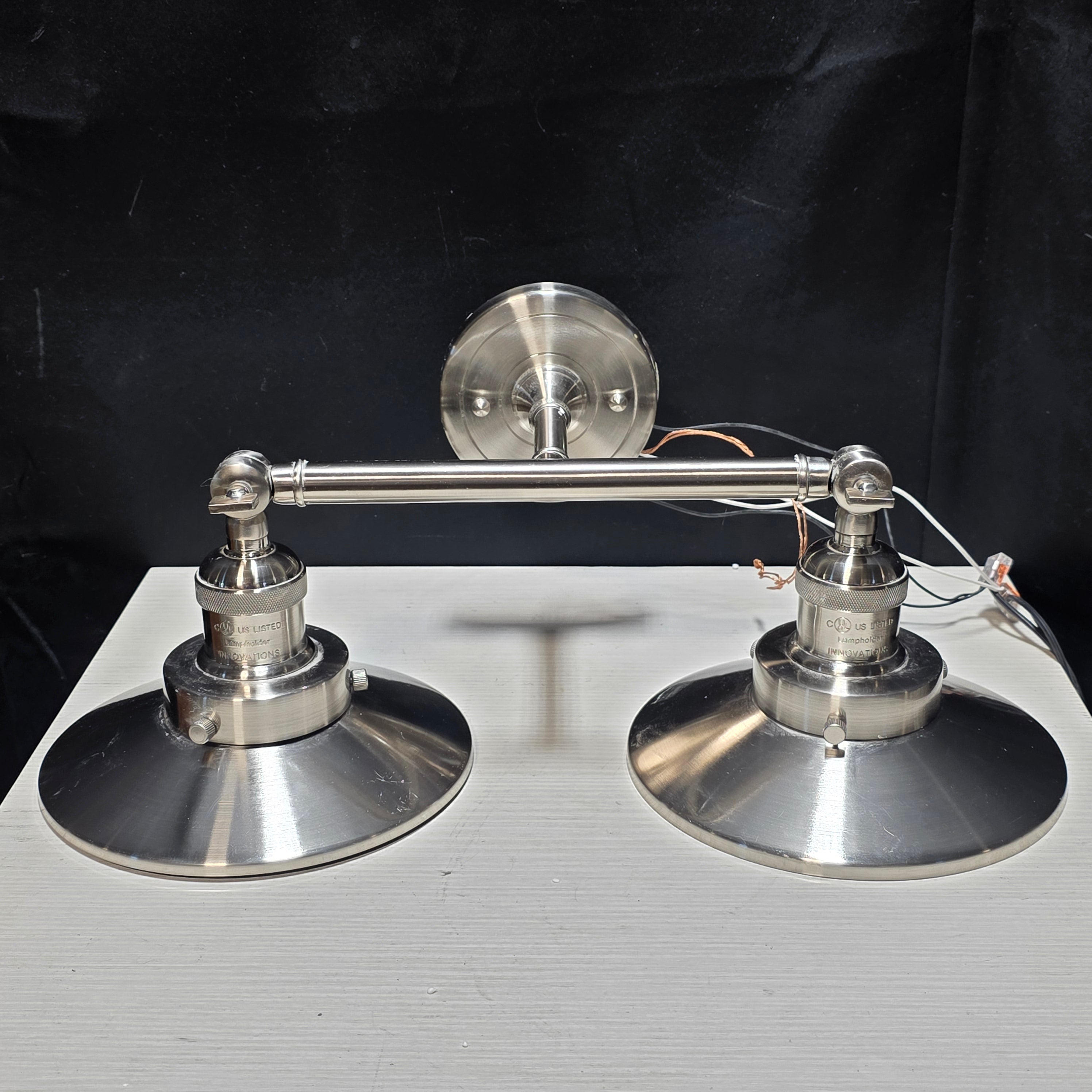 NEW Railroad Polished Nickel Sconce by Innovations Lighting 18.5"x11x8.5"