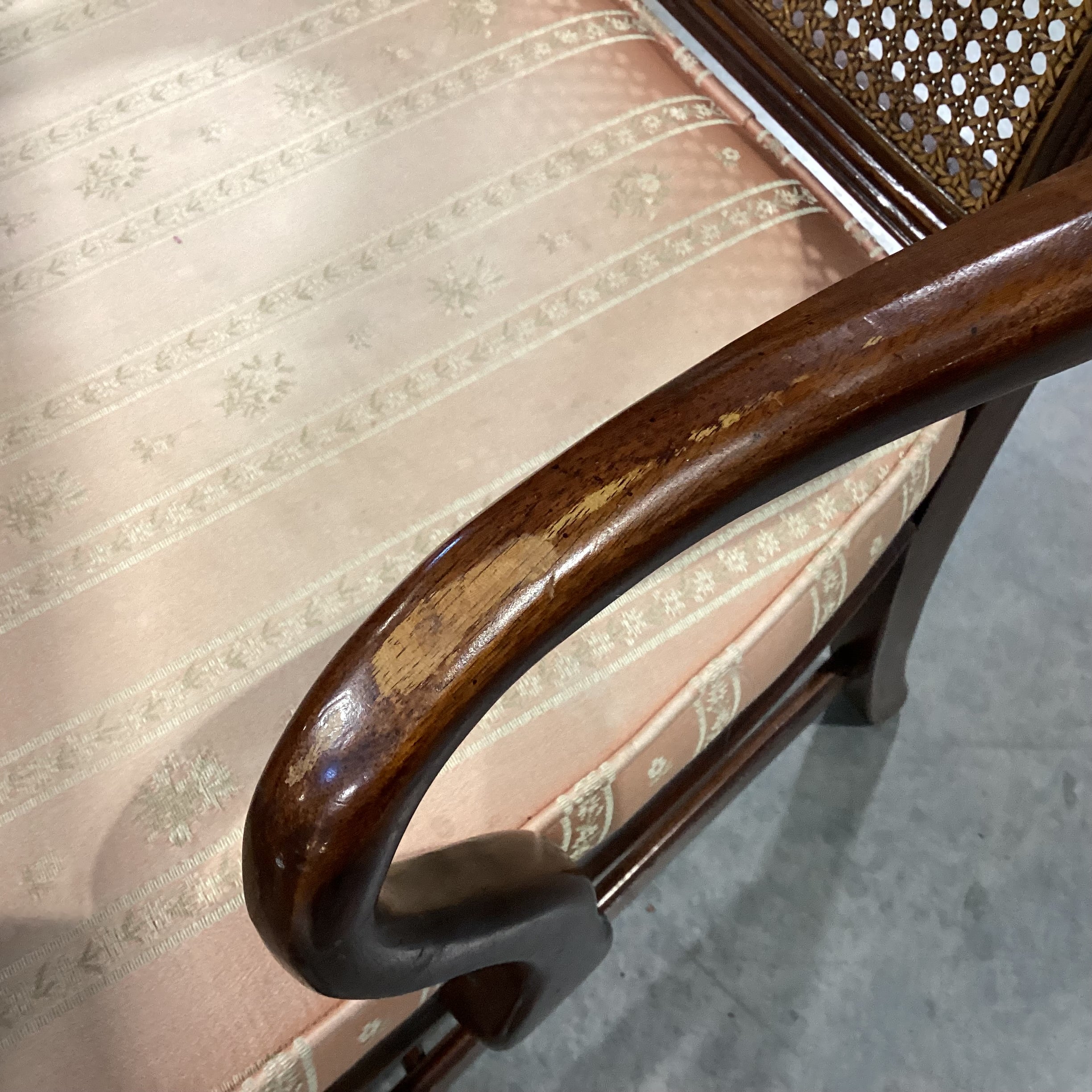 White Furniture Finished Wood & Burl Wood Veneer 2 Leaves Table with 8 Caned Chairs Dining Set 68" to 110"x 43"x 29.5"