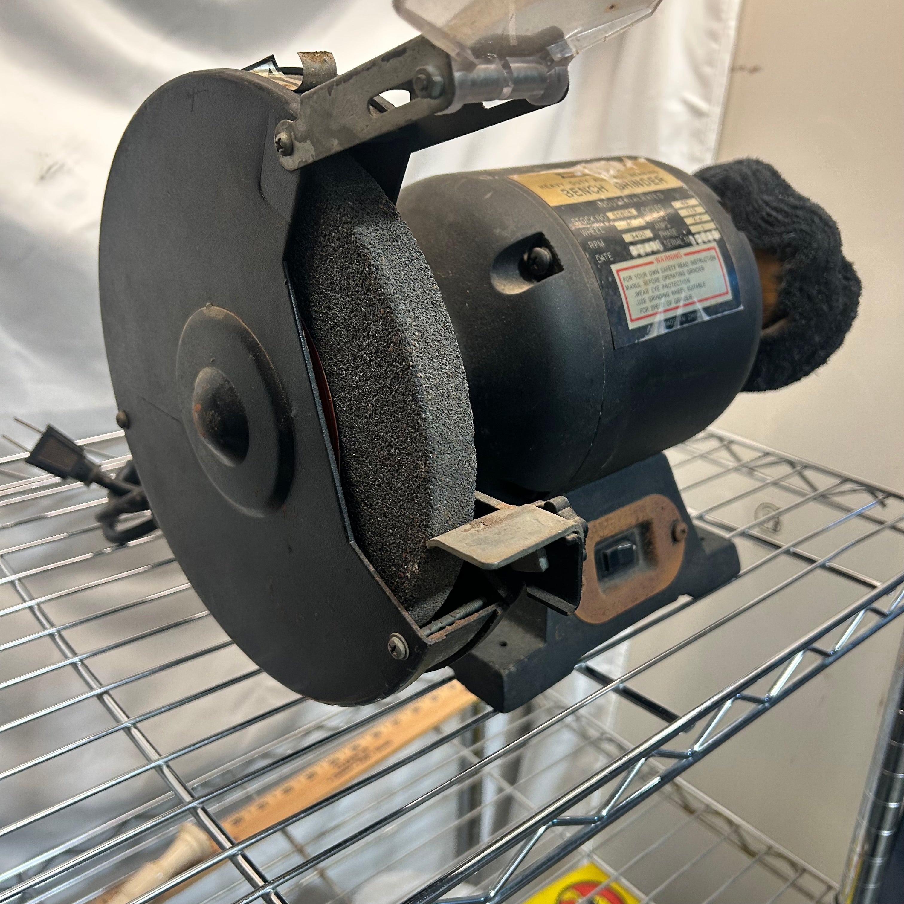 Central Machines Heavy Duty Bench Grinder 15"x 10"x 10"