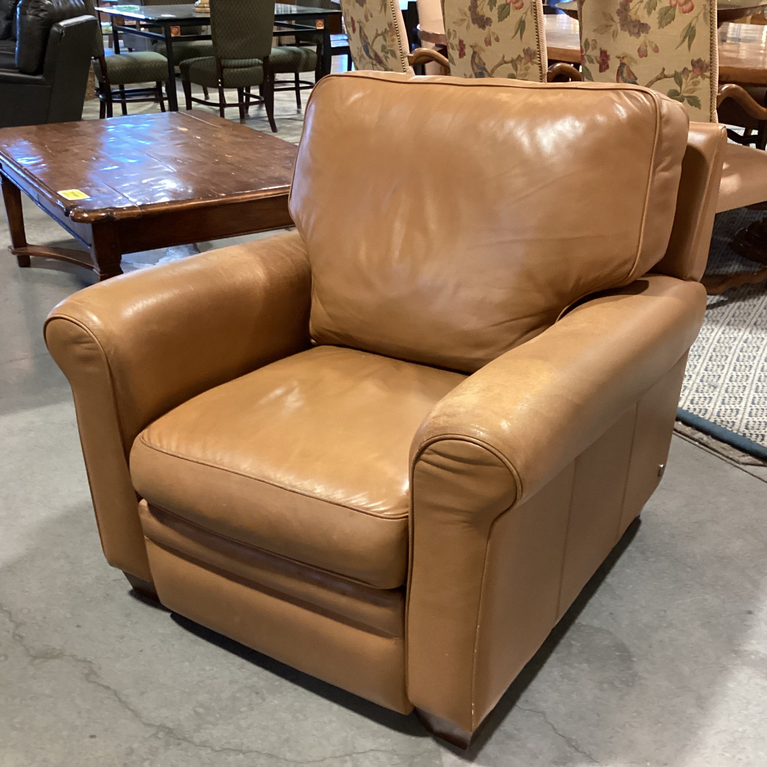 American Leather Furniture Tan Leather Recliner Chair 36"x 40"x 34"