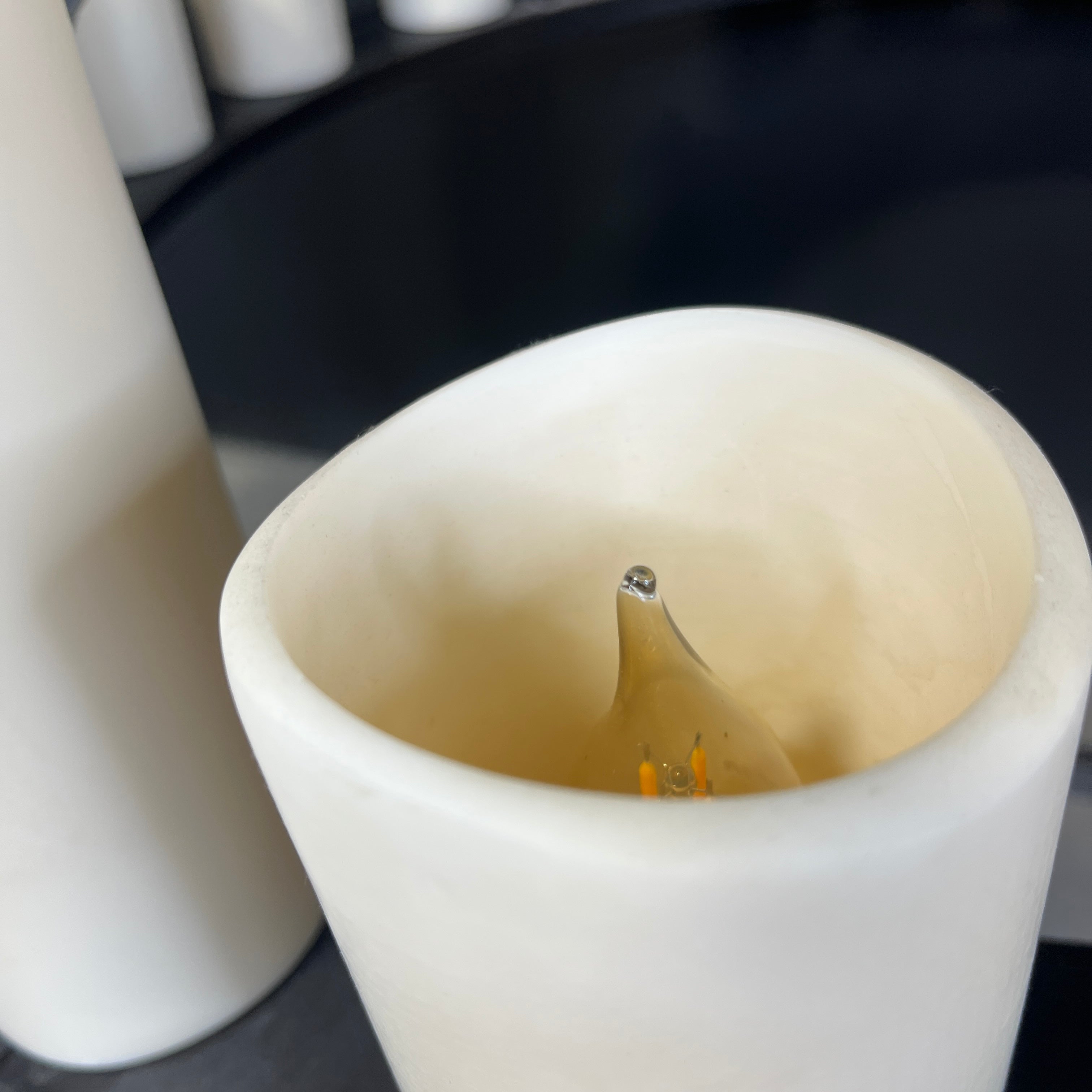 Restoration Hardware 20-Light Oil Rubbed Bronze with Faux Candle Shades Chandelier 40” Diameter x 28”