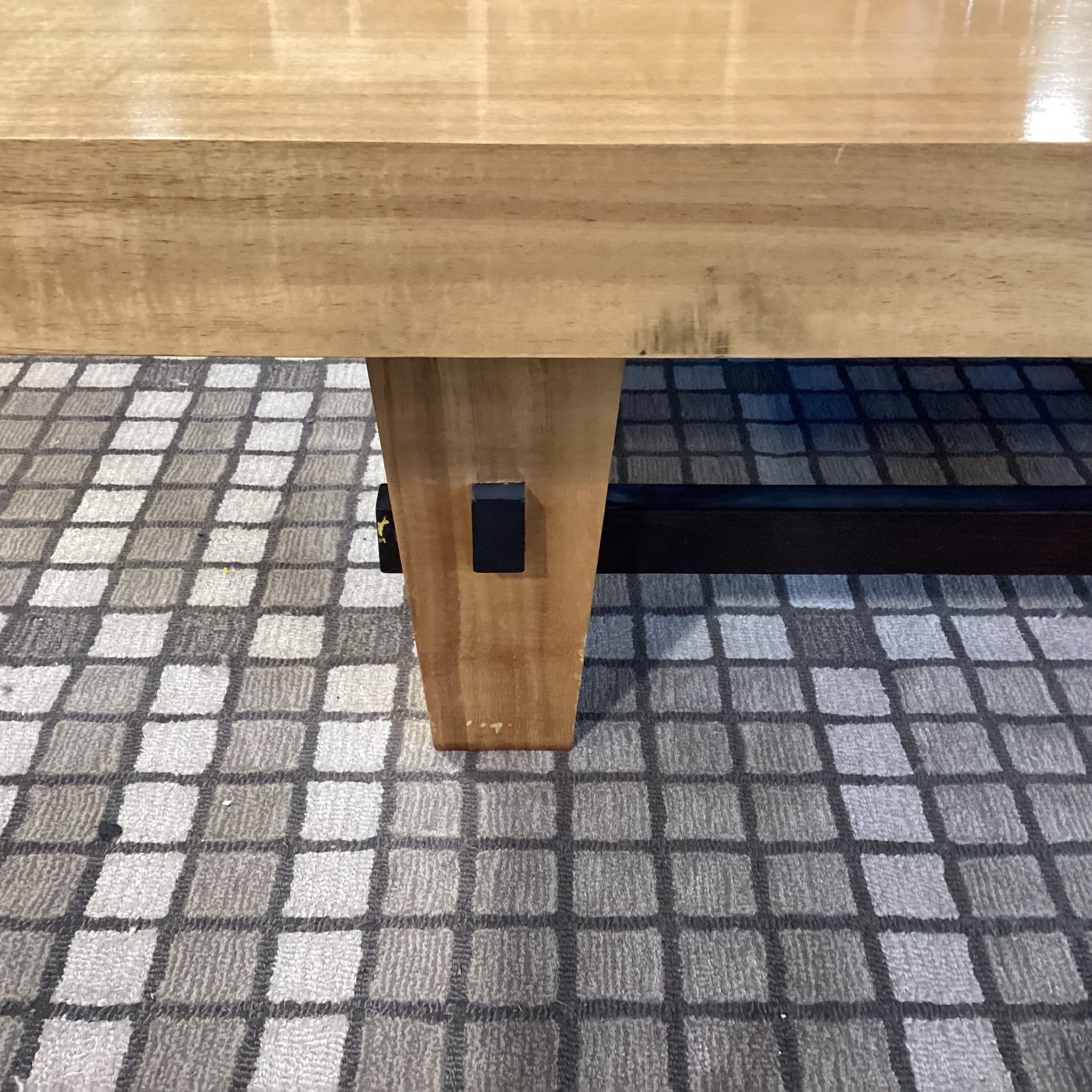 Berman Rosetti 2 Tone Finished Wood with Grid Center Zen Coffee Table 60"x 60"x 16"