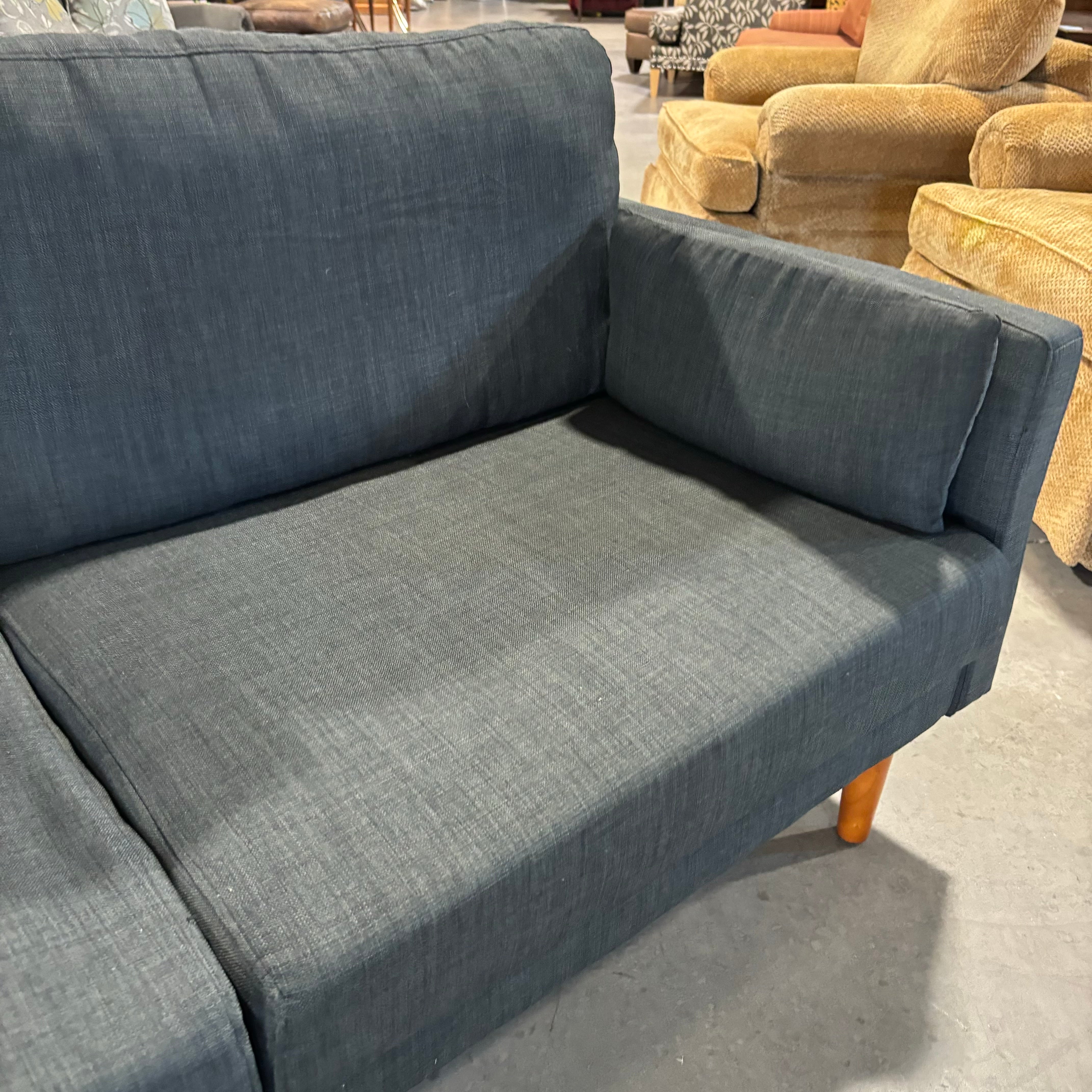Charcoal Grey Woven Sofa 74"x 31"x 30"