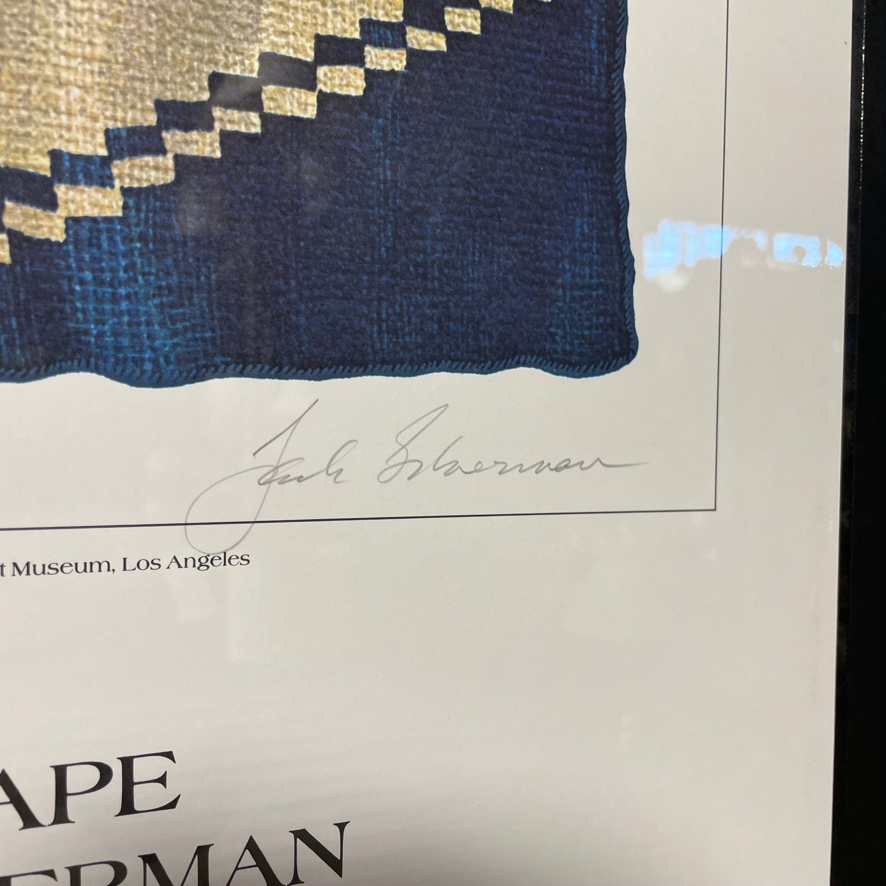 Jack Silverman Signed "Classic Navajo Poncho Serape" Poster Print Still In Plastic 24 1/2" x 36 1/2"