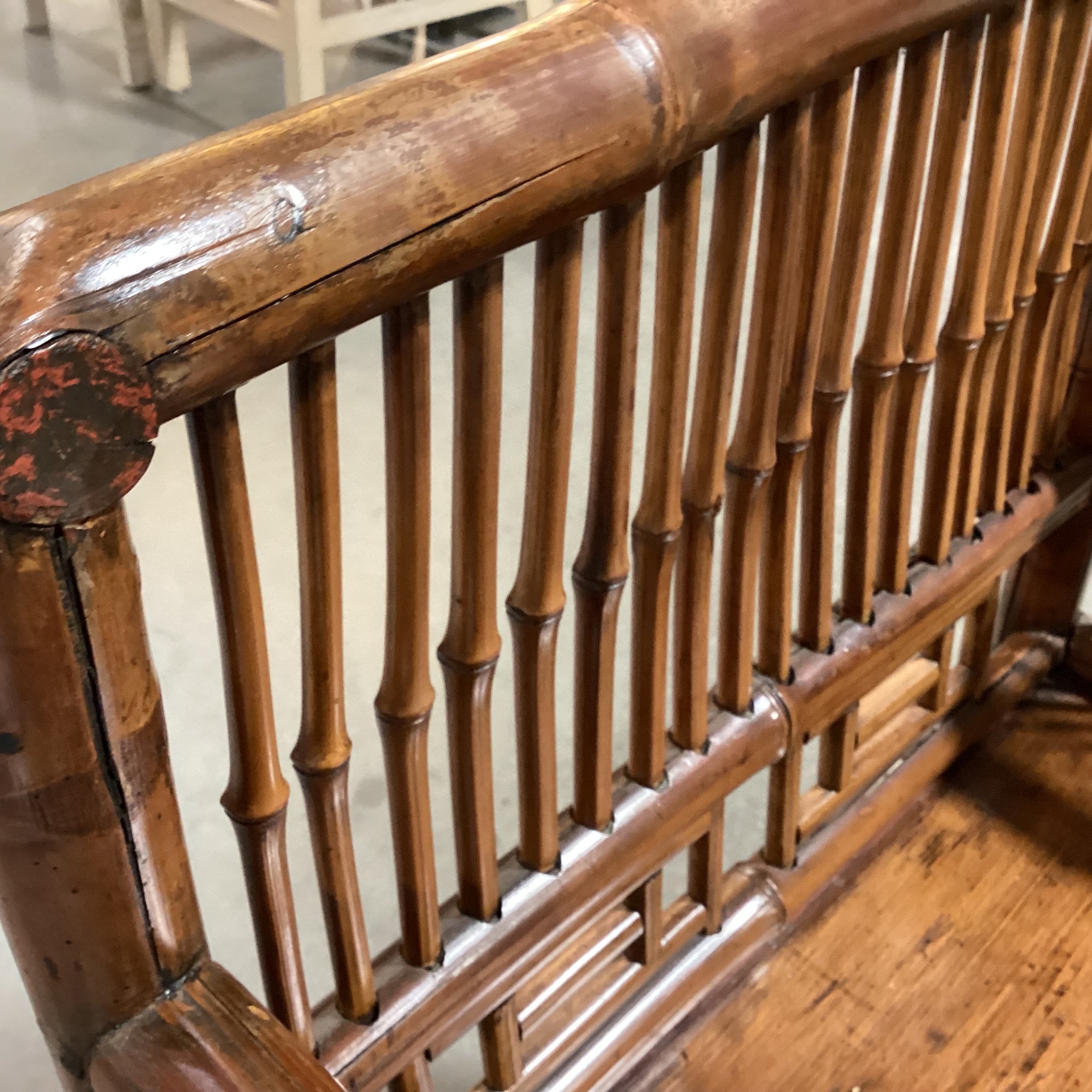 Vintage Bamboo Asian Accent Chair 20"x 16.5"x 33"