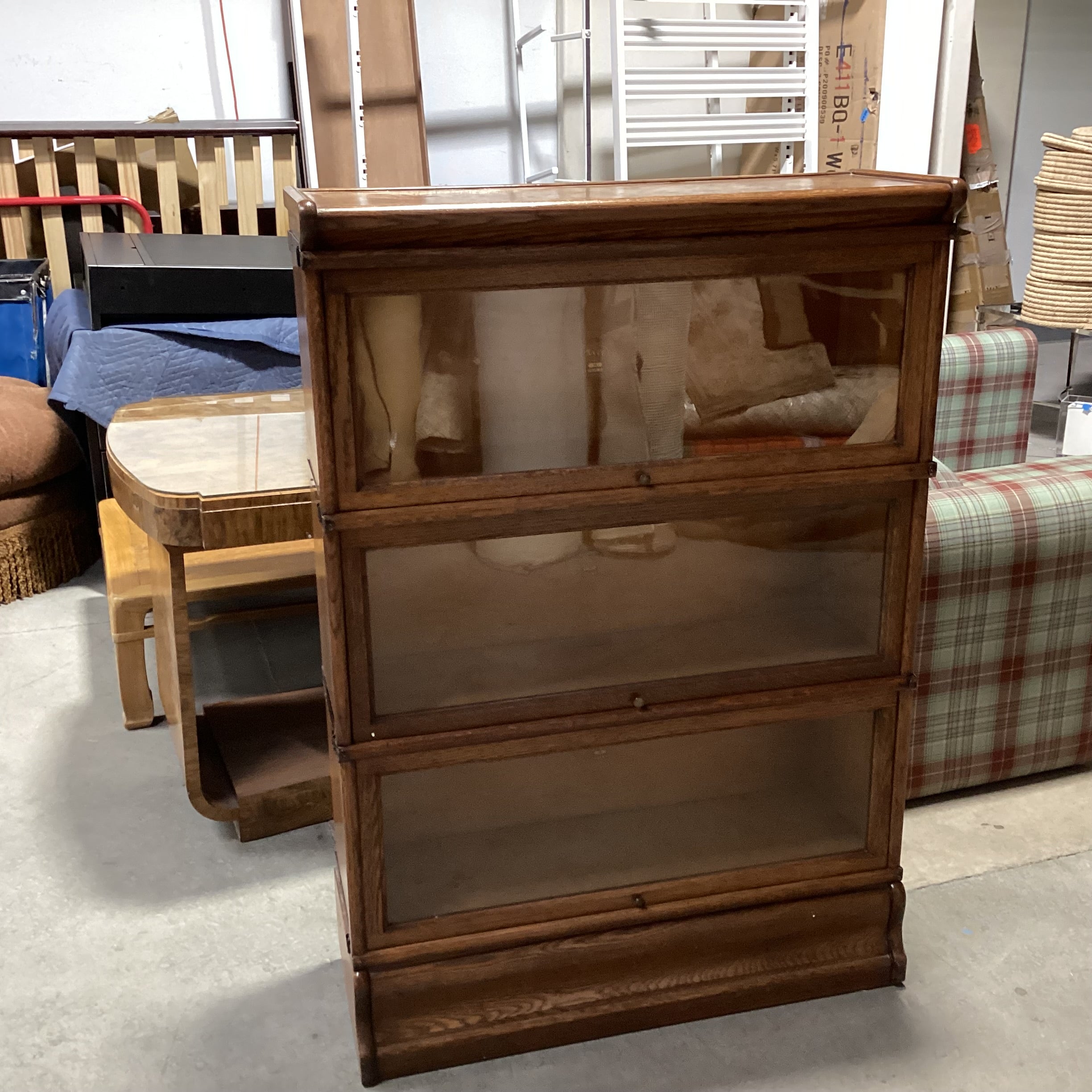 Antique Macey 3 Stack Barrister Bookcase 34"x 12"x 49"