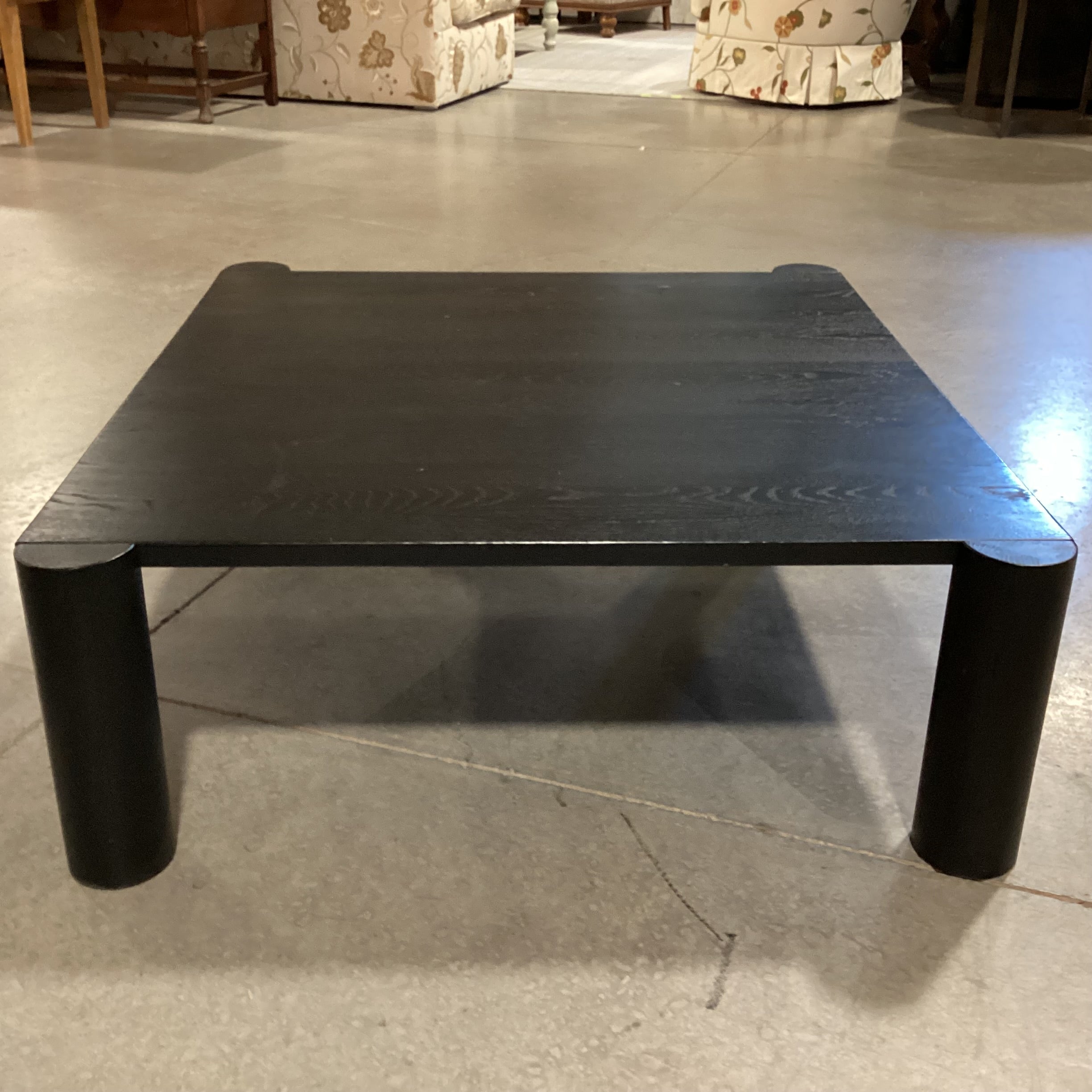 Moes Home Post Black Oak Coffee Table 40"x 36"x 13.5"