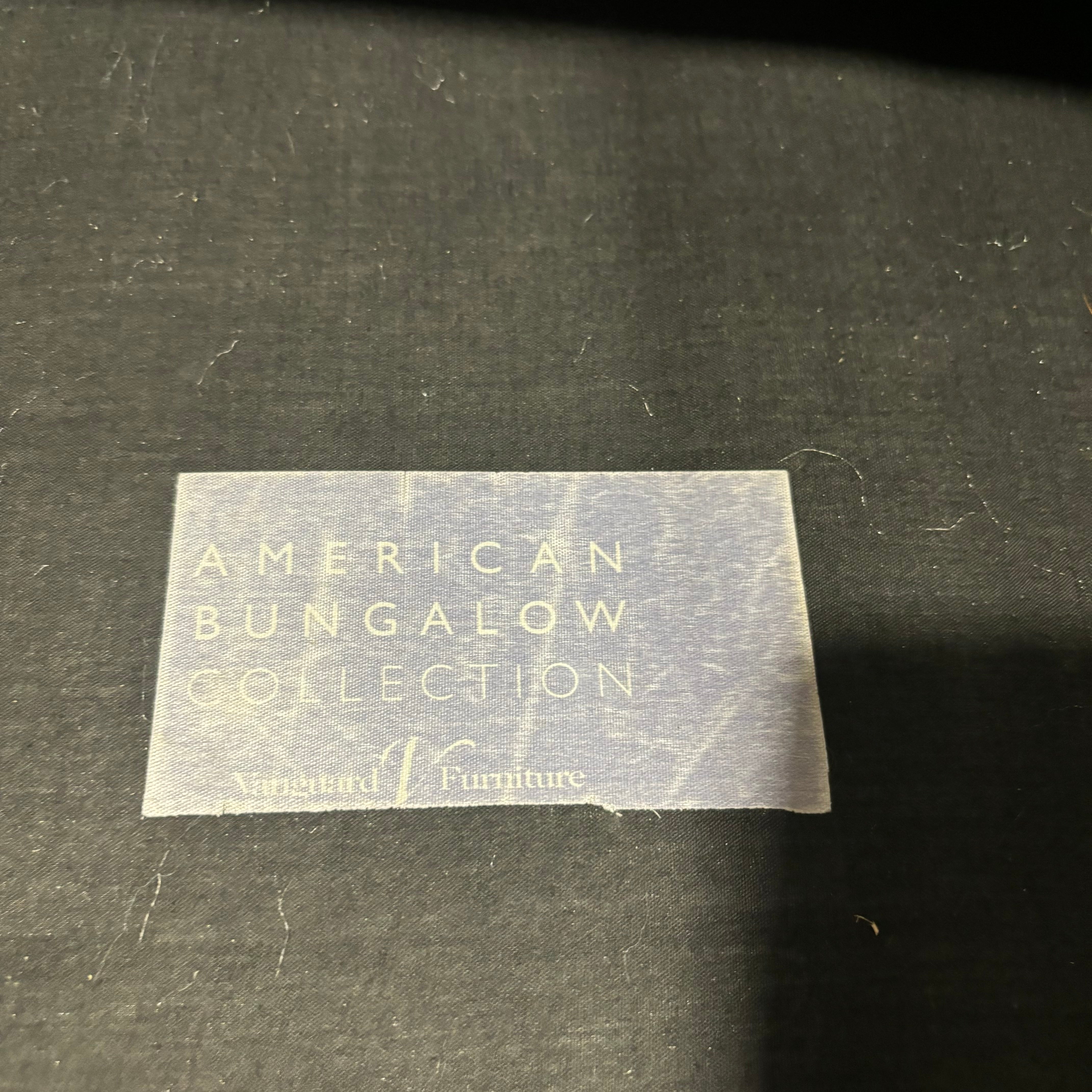 Vanguard Furniture American Bungalow Three Cushion Genuine Leather Sofa 84"x 36"x 30"