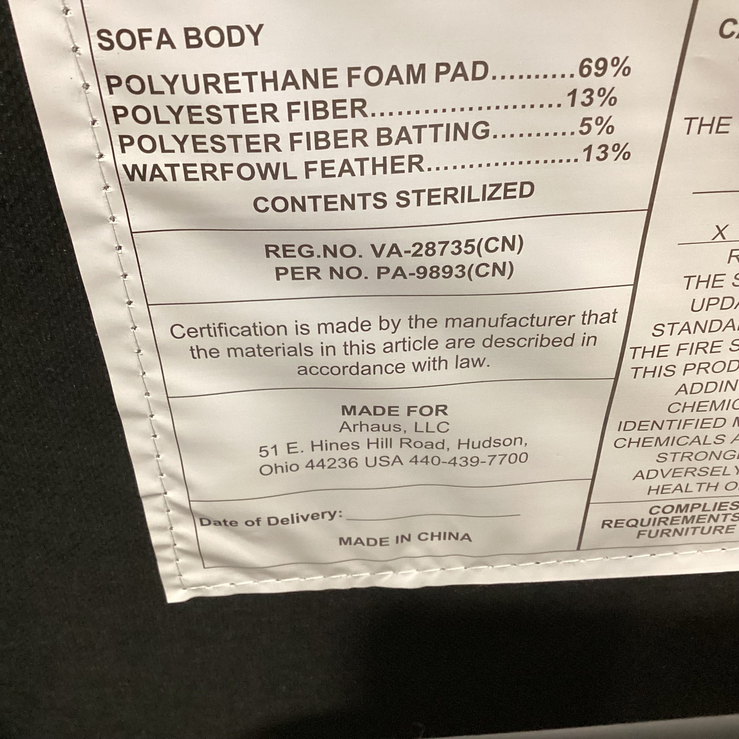 Arhaus Rowland Lanie Taupe Leather 5 Piece Power Reclining Sectional 126"x 126"x 43"x 36"