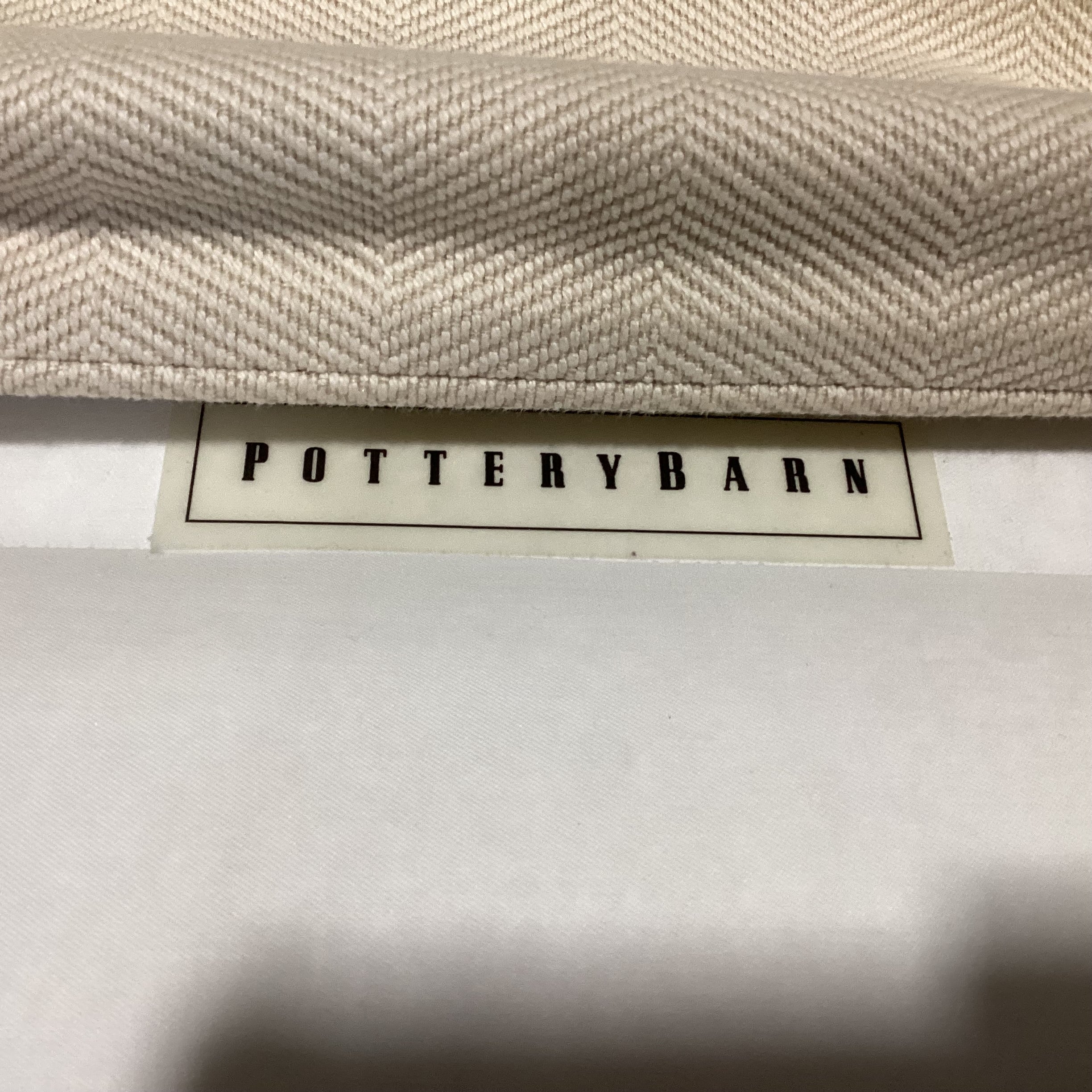 Pottery Barn Cream Woven Slip Covered Sofa 94"x 41"x 30"