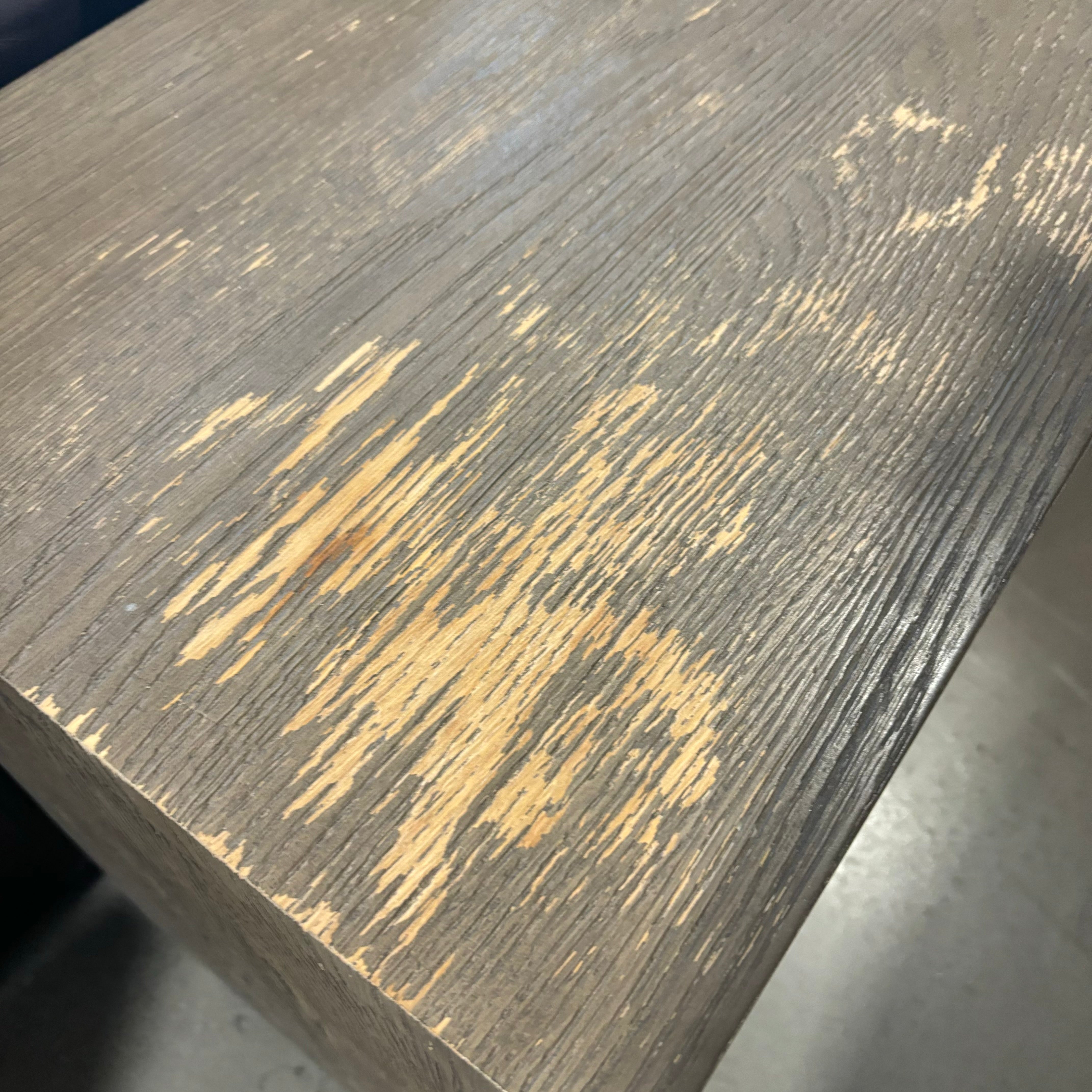 Restoration Hardware Solid Grey Finished Wood 2 Door Console 48"x 18"x 32"