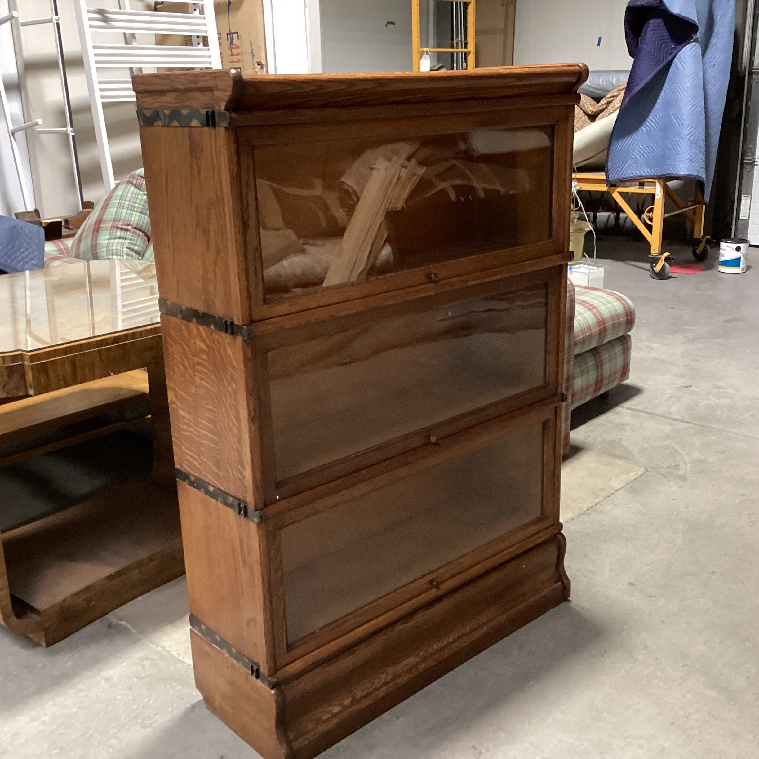 Antique Macey 3 Stack Barrister Bookcase 34"x 12"x 49"