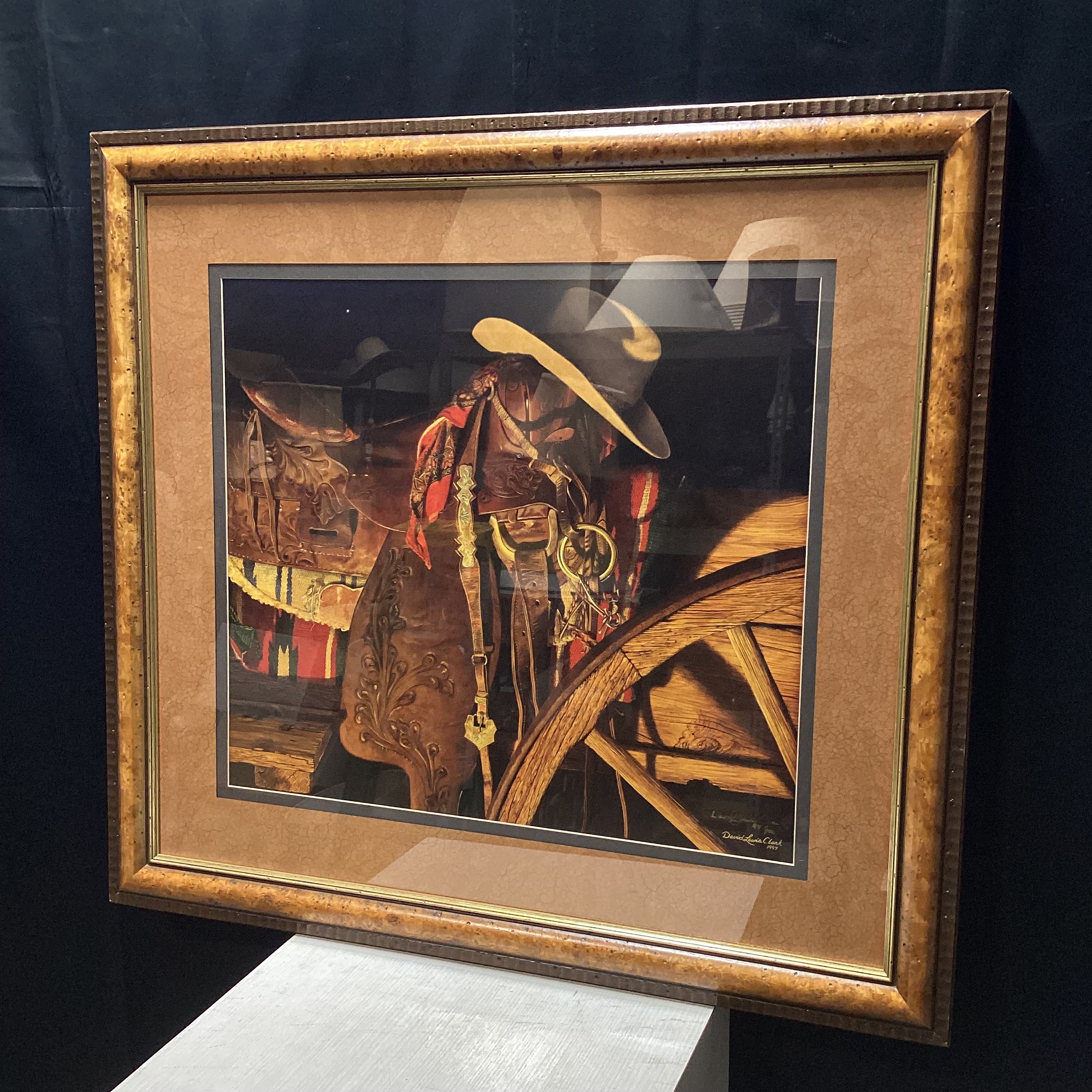 David Lewis Clark Signed Limited Edition Framed Painting Print 40" x 37"