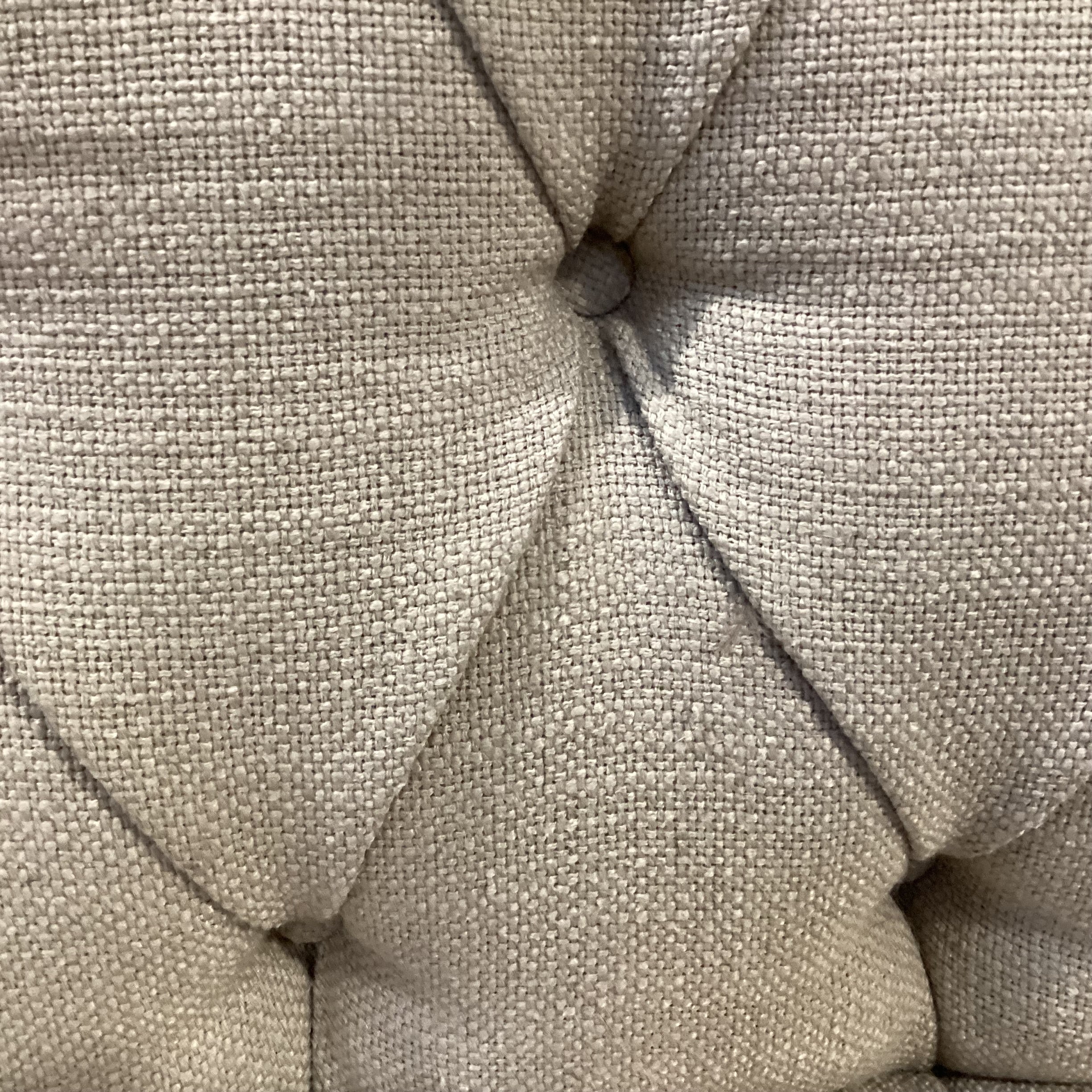 Beige Woven Tufted Slipper Style Chair 27"x 31"x 37"