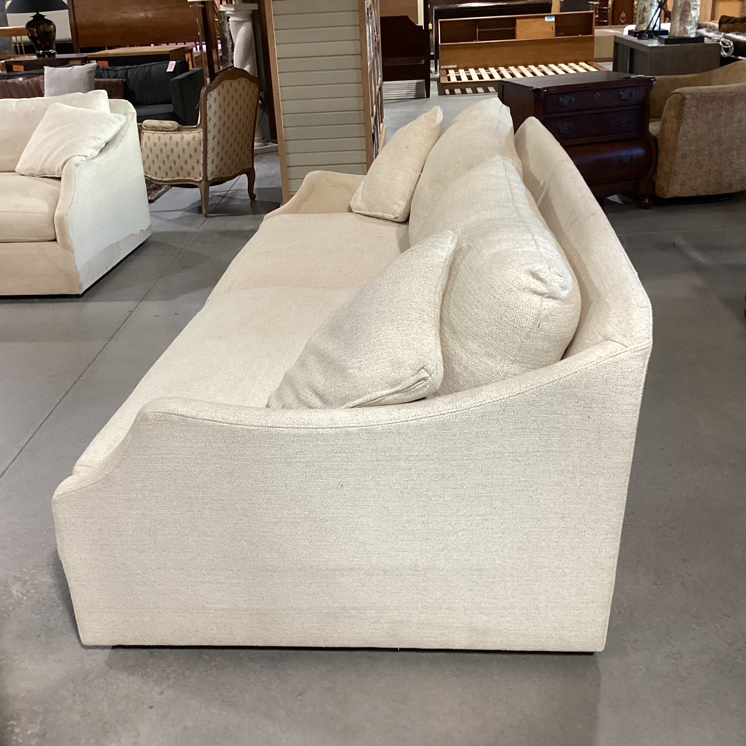 Arhaus Ivory Woven Slope Arm & Down Sofa 92"x 46"x 31"