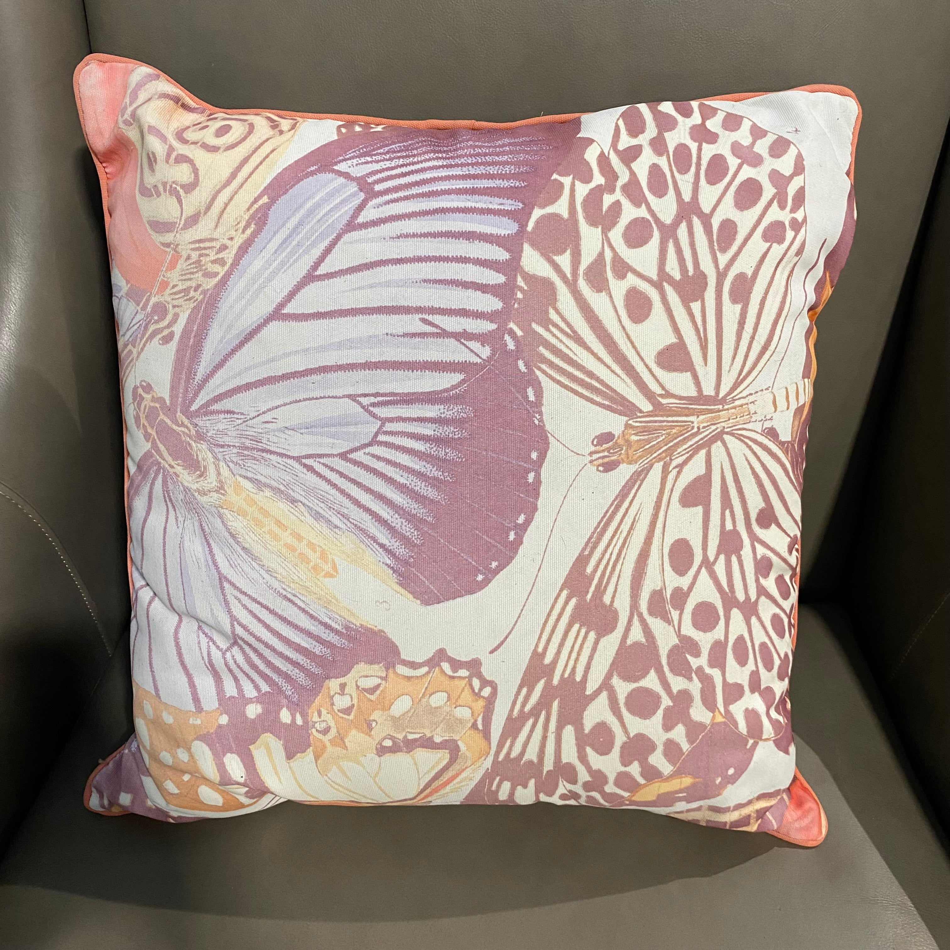 N. Salamon Artwork Butterfly Pillow 18"x 18"