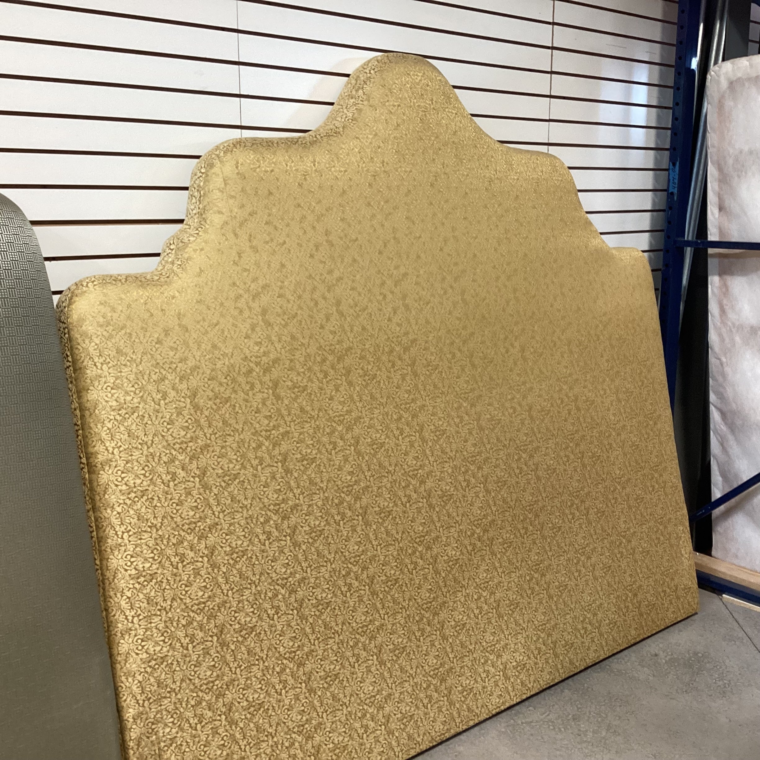 KING Metallic Gold on Gold Raised Scroll Floral Design Custom Headboard 83"x 73"