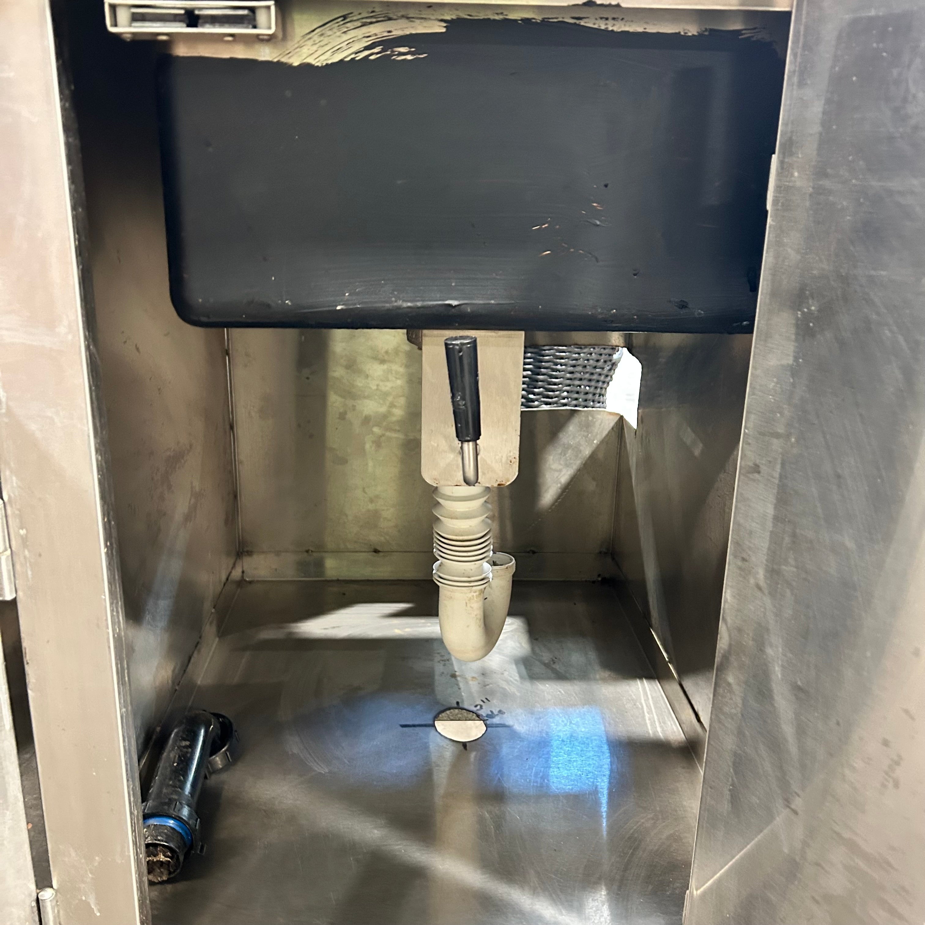 48.5"x 31.5"x 40.5" Stainless Steel Prep Station 3 Cabinets w/2 Drawers ea. 2 Drink Dispensers & Built in Sink with Faucet