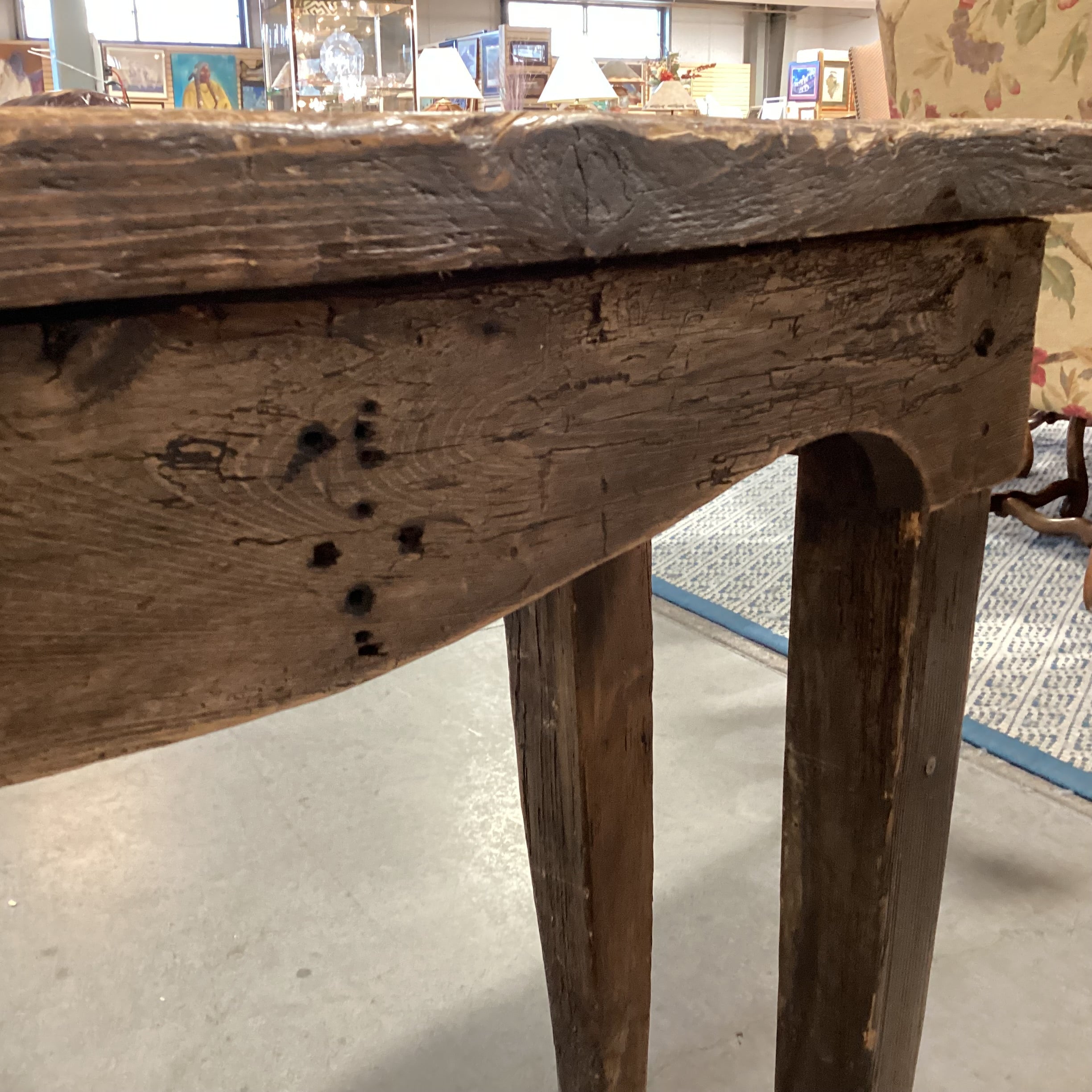 Antique Rustic Reclaimed Wood Console Sofa Table 89"x 20"x 32"