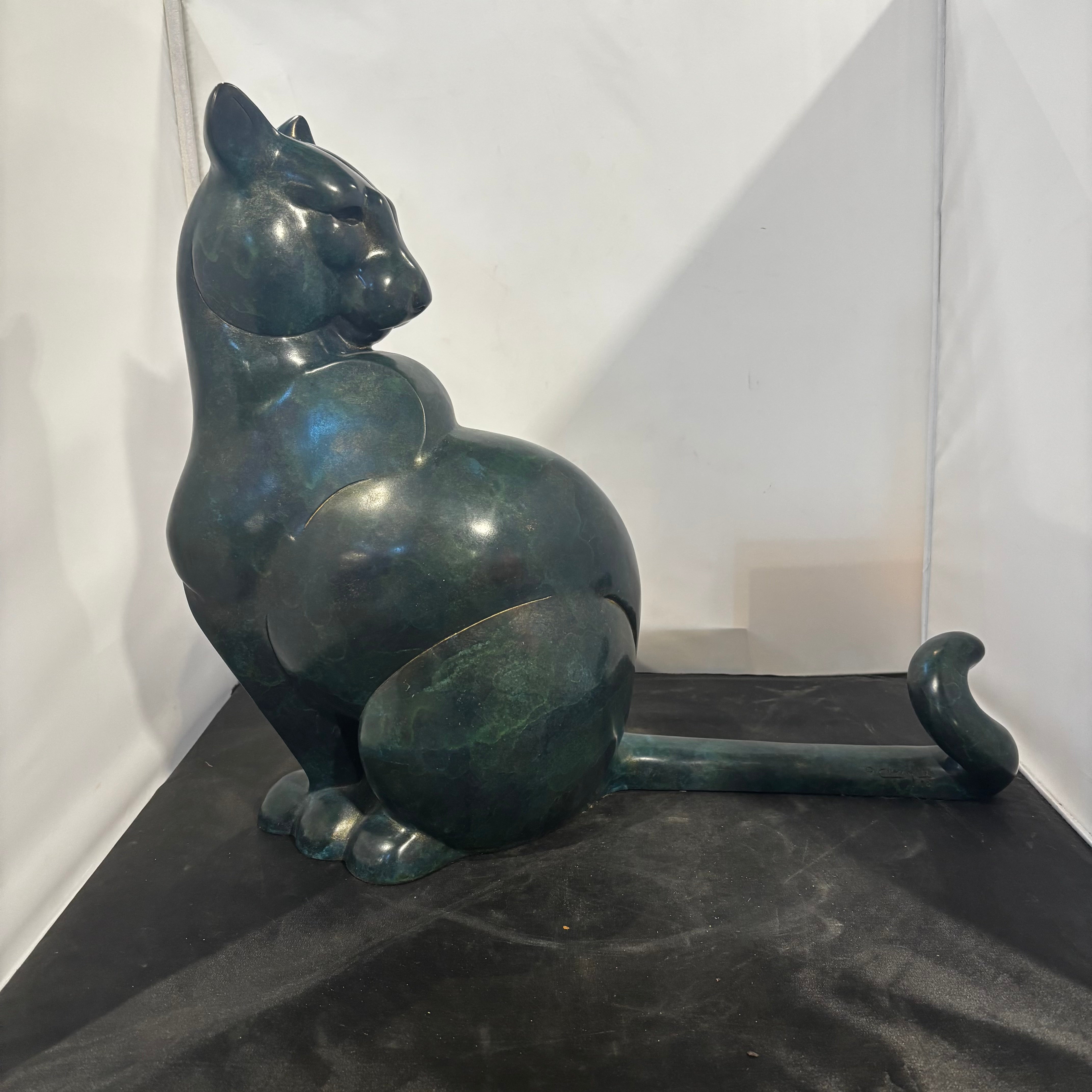 Tim Cherry Bronze Mountain Lion "Fe Lion" 19"x 6"x 18"