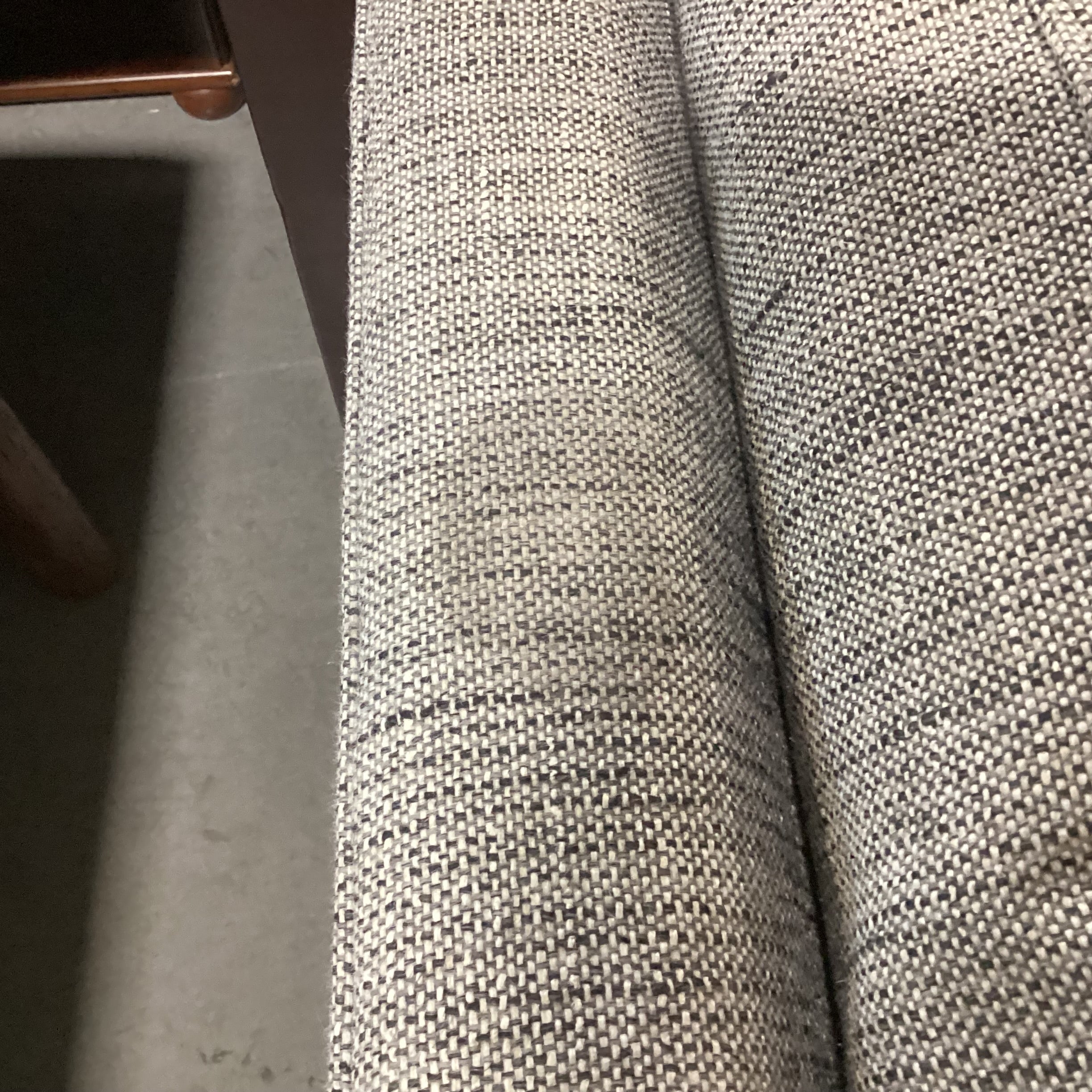 Mitchell Gold & Bob Williams Grey Charcoal Woven Modern Sofa 100"x 39"x 28"