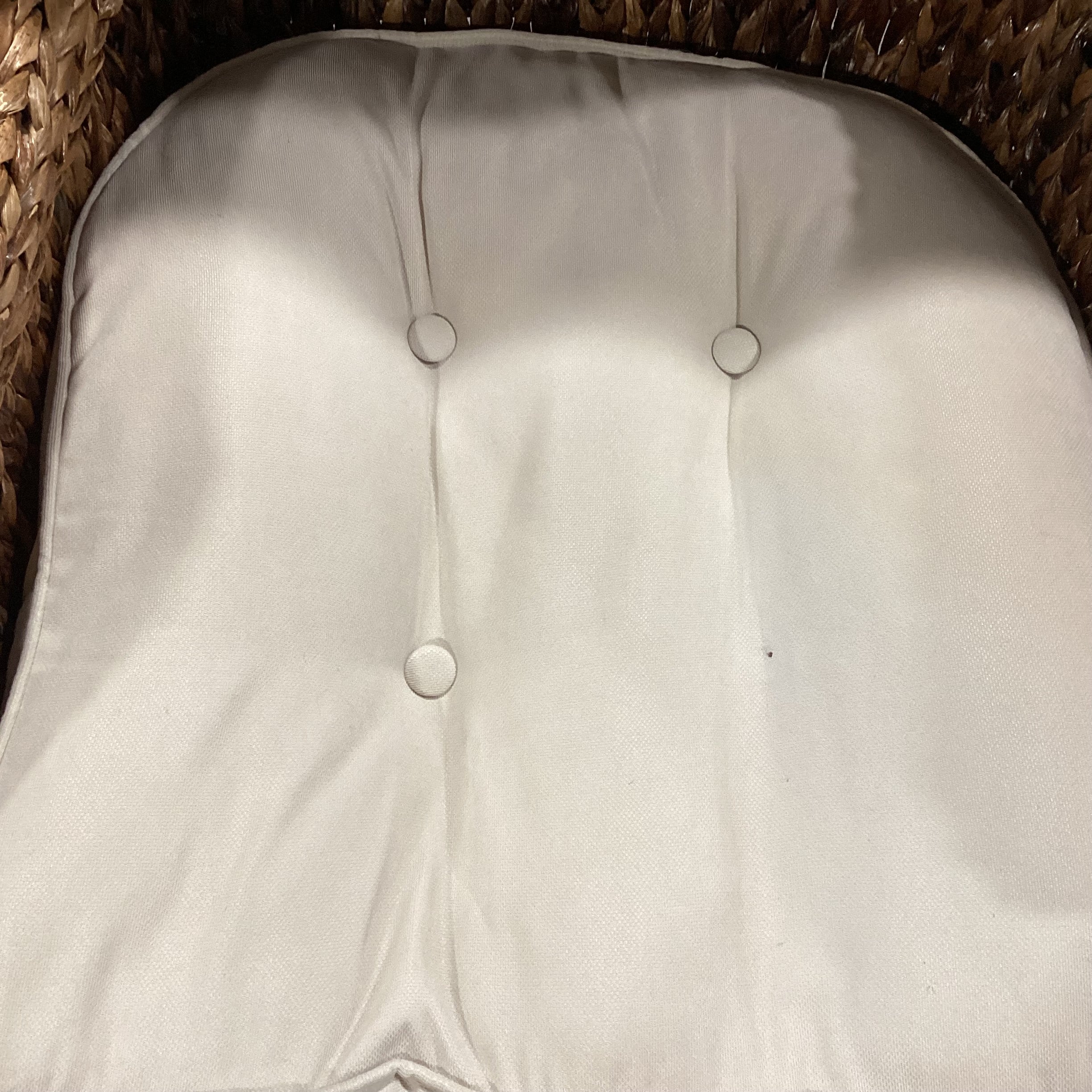 Pier One Seagrass Woven with Cushion Wing Chair 32"x 30"x 41"