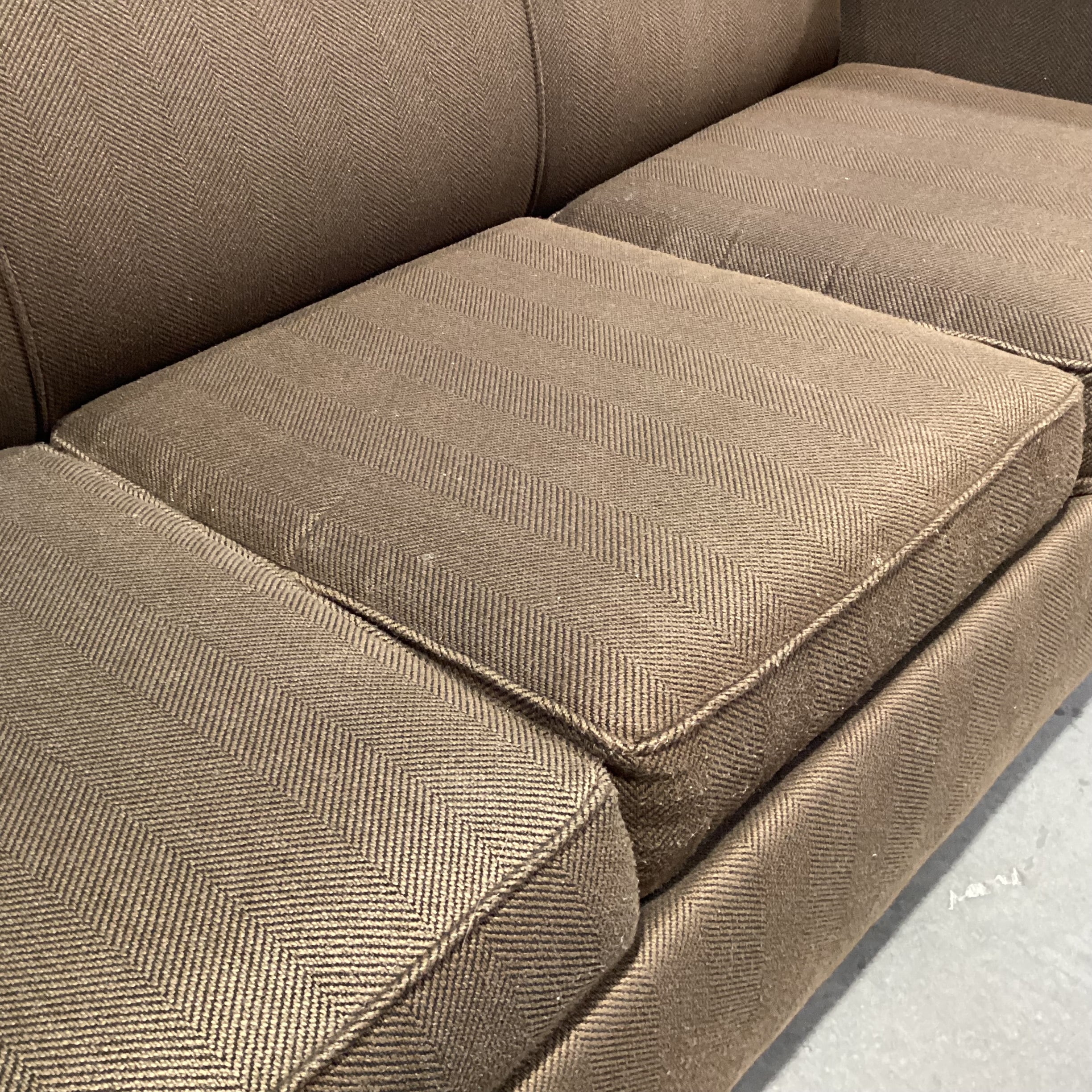 Brown Woven Slope Arm with Full Sleeper Sofa 70"x 36"x 36"