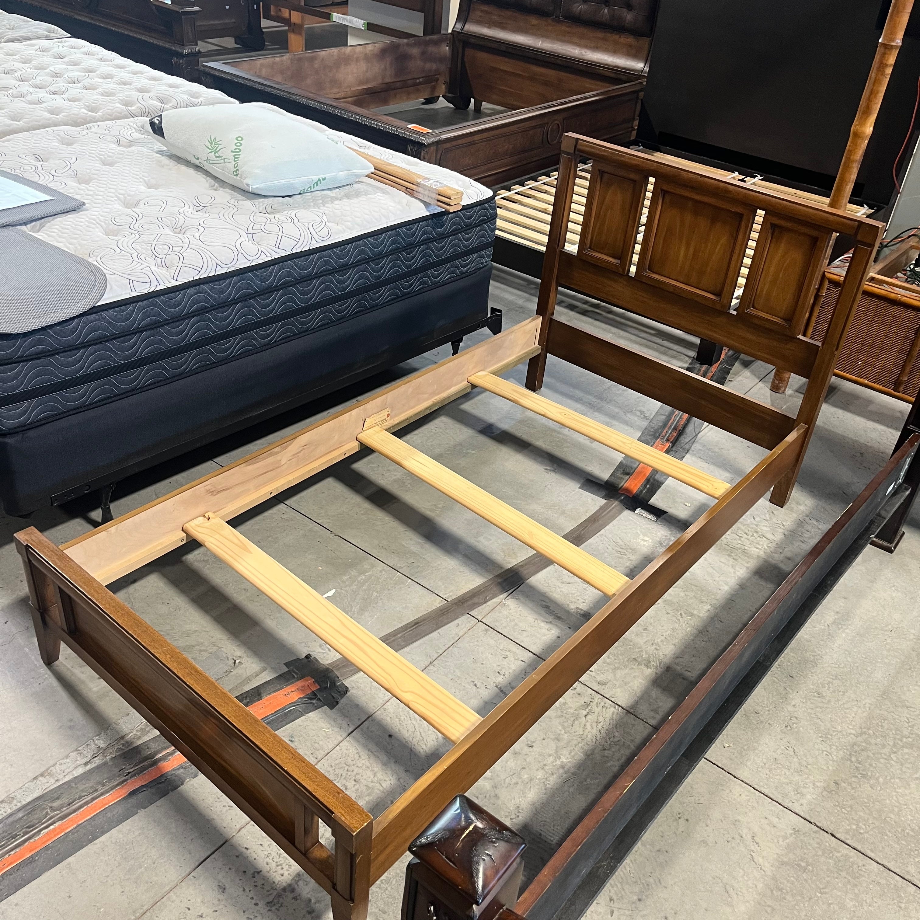 TWIN White Furniture Company Medium Finish Solid Teak Bed Set 41.5"x 80"x 37"