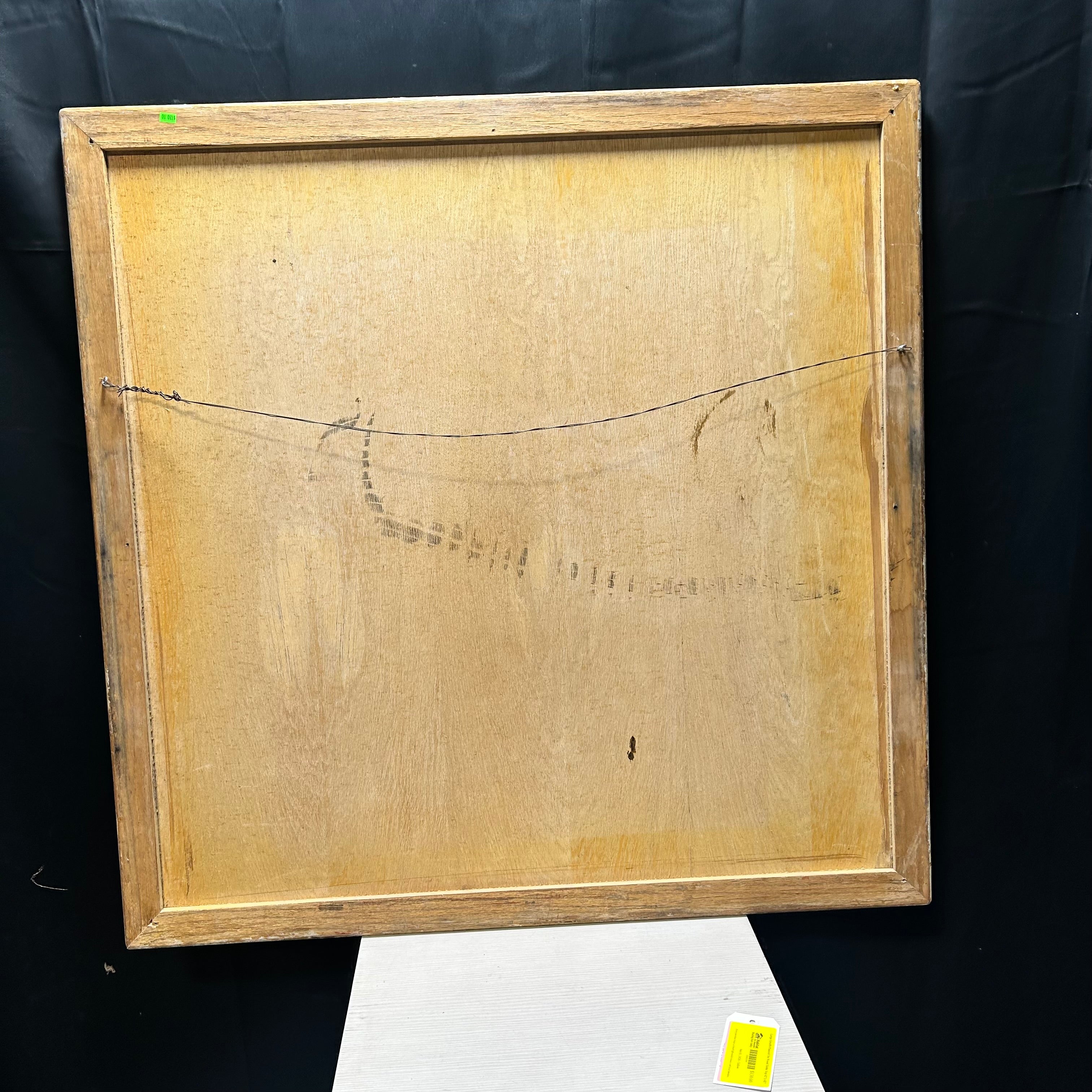 Large Giraffe Painted On Wood Table Top 42"x 42"