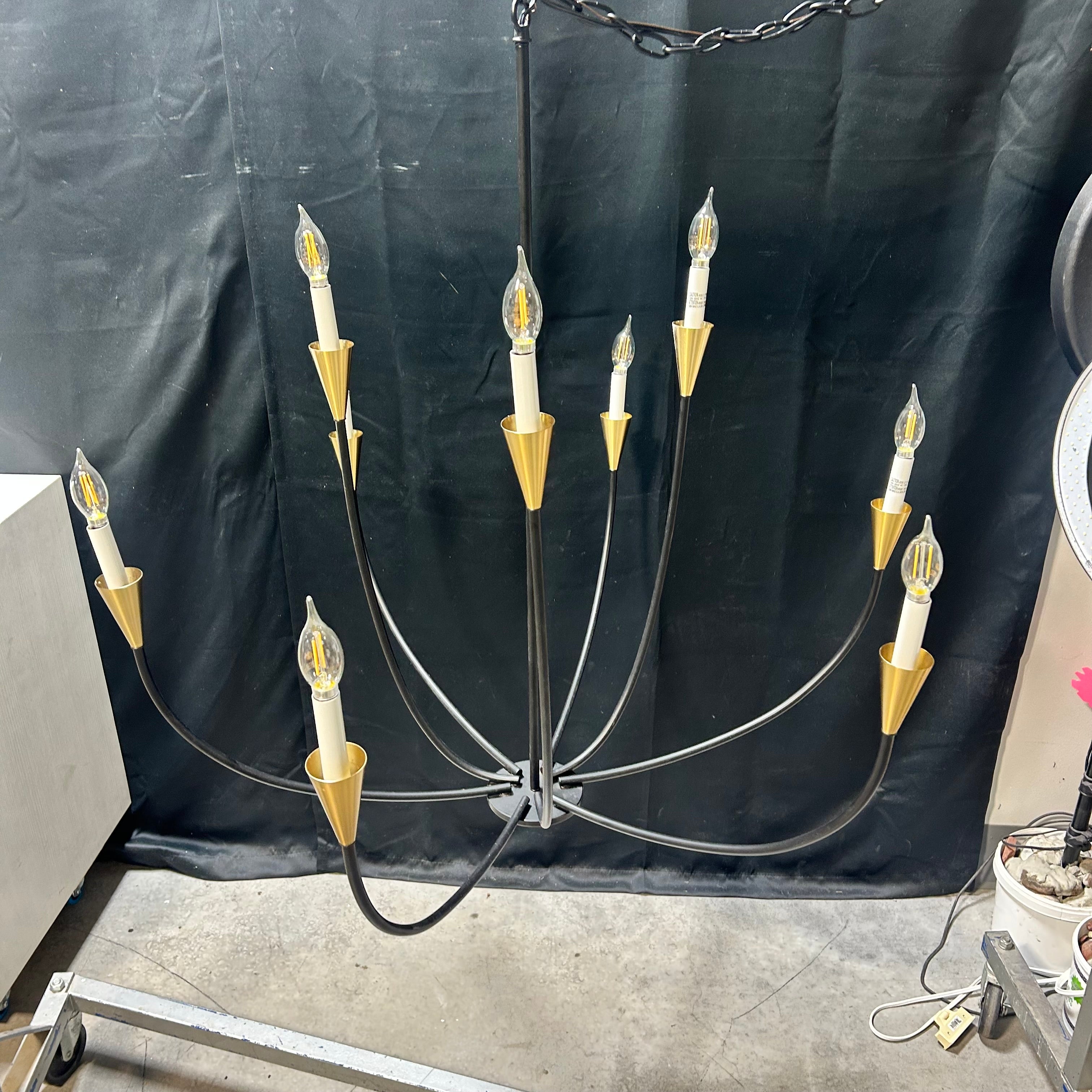 Possini Euro Vanelti 9 Light Candelabra Chandelier 37"x 38"