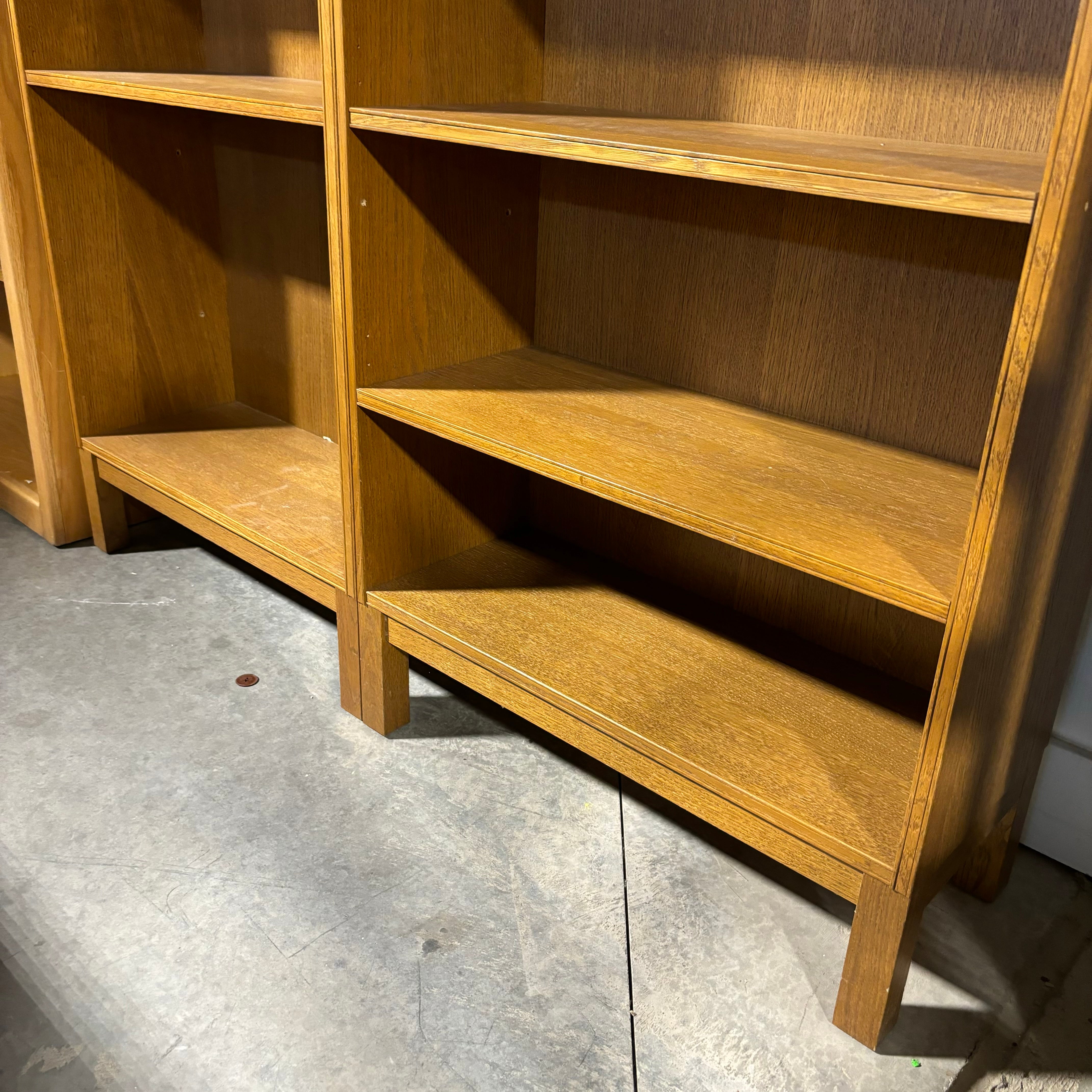 IKEA Stockholm Wood Style Veneer 5 & 6 Shelf Double Bookcase 57"x 12"x 88"