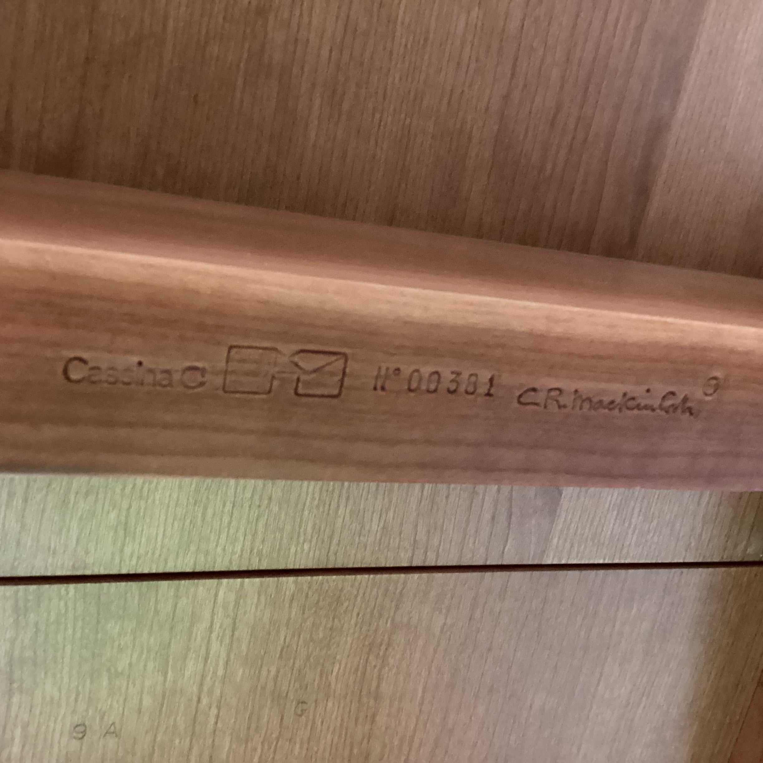 C R Mackintosh by Cassina Berlino Extendable Dining Table 57" to 104.5"x 35.5"x 29.5"