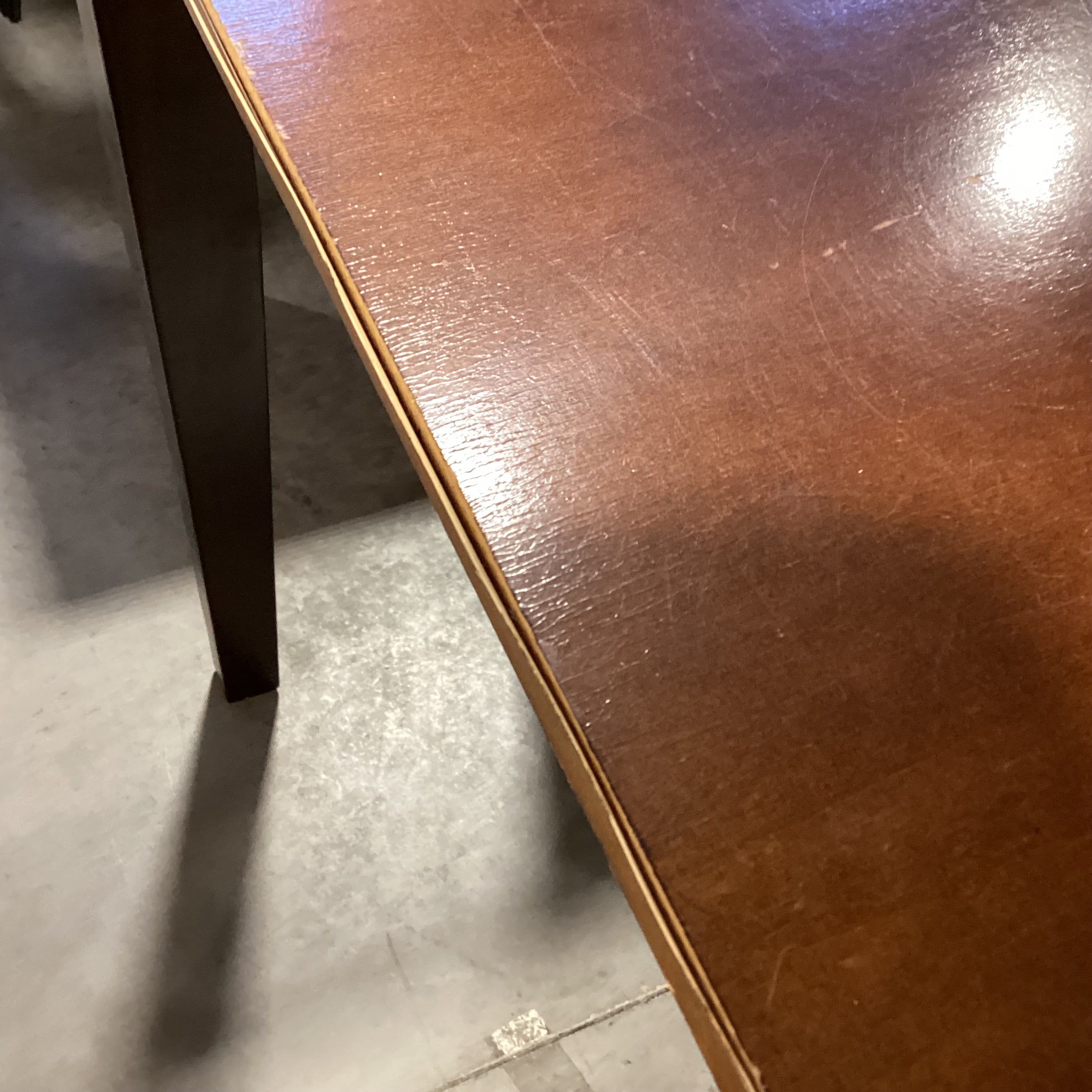 Dark Finish Wood & Veneer Bar Height Table & 4 Barstools Dining Set 48"x 36"x 36"