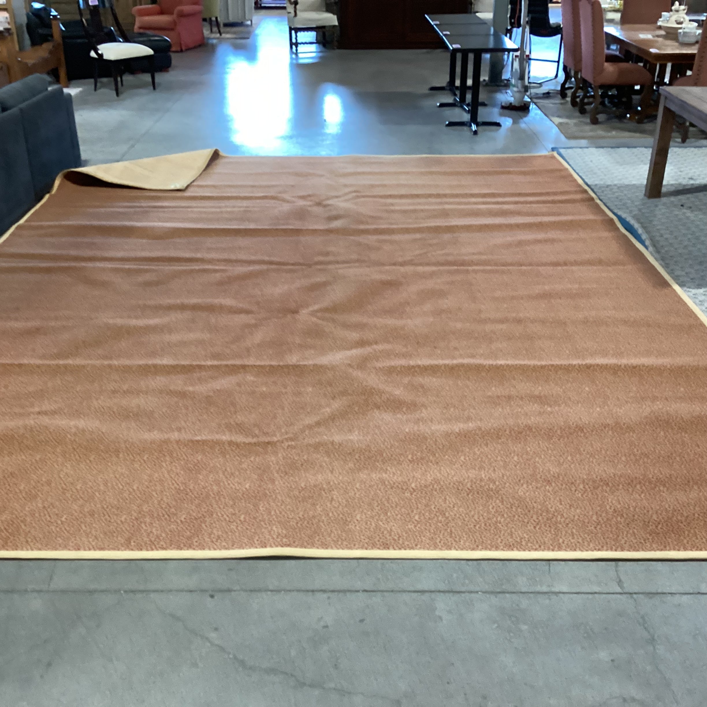 Stark Custom Carpets Gold & Red Animal Print Wool with Border Rug 13'1"x 17'