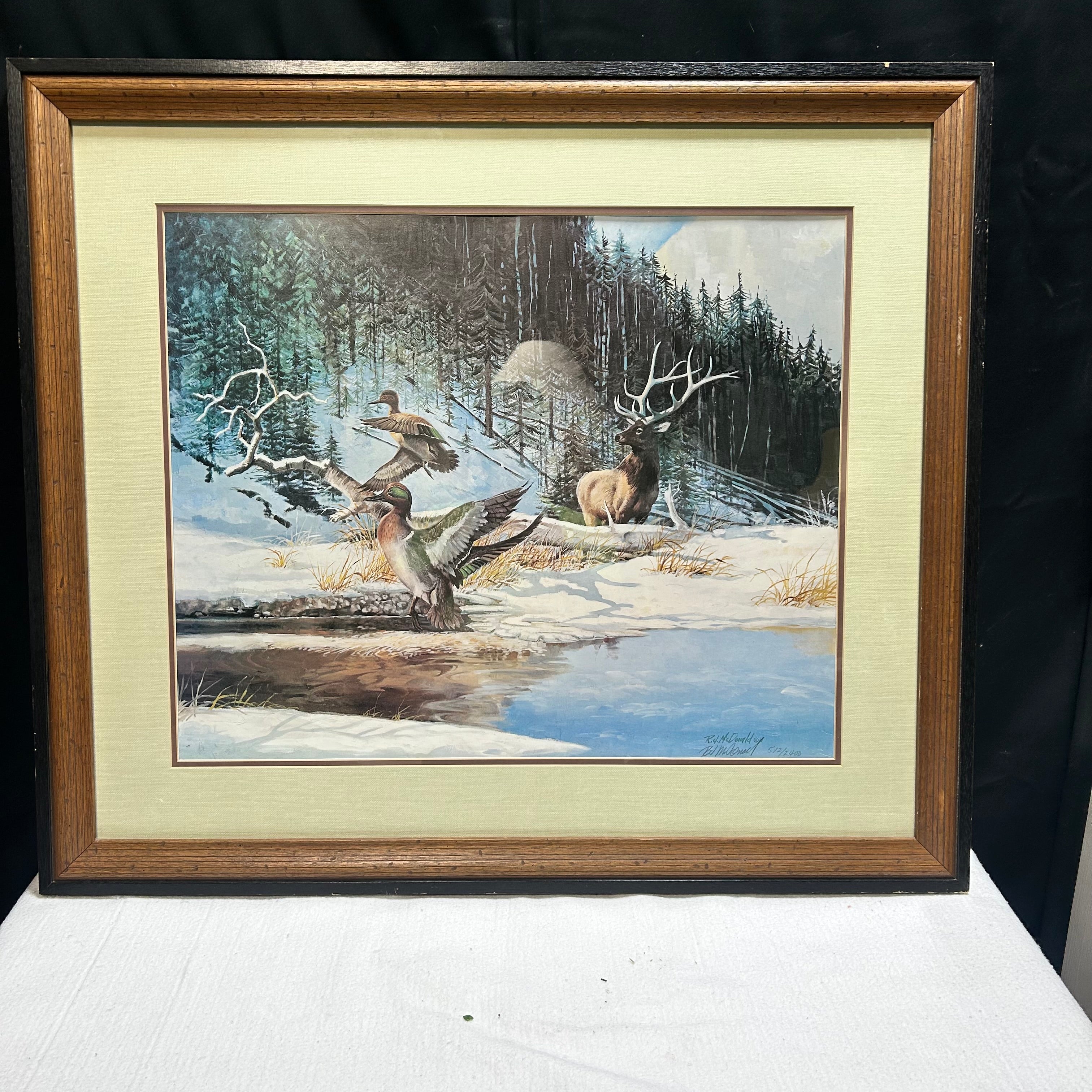Ralph J. McDonald "November Encounter" Print 512/2400 Signed 34"x 30"