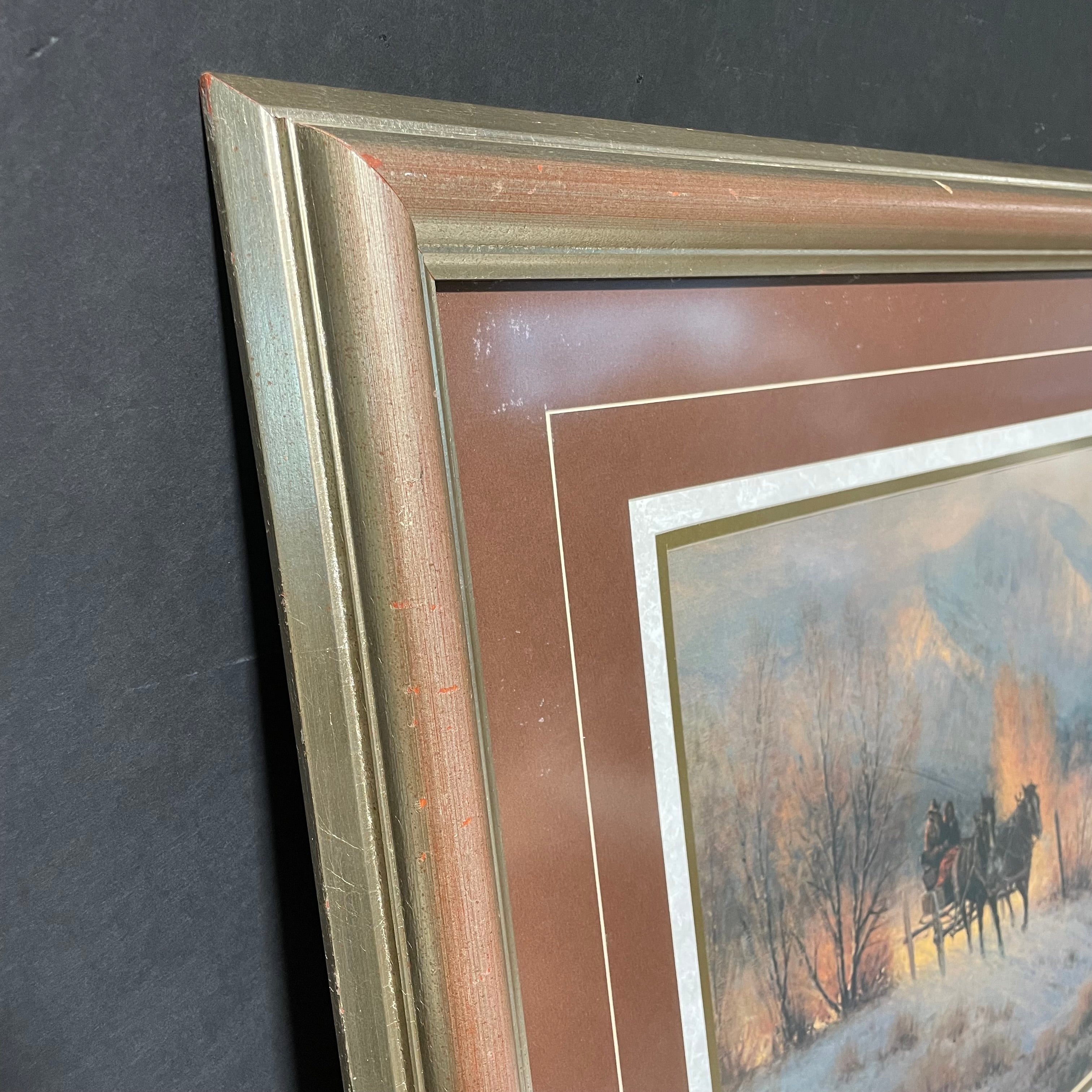 G. Harvey Signed Limited Edition "Times Remembered" Print In Silver Plexiglass Frame 34" x 24"