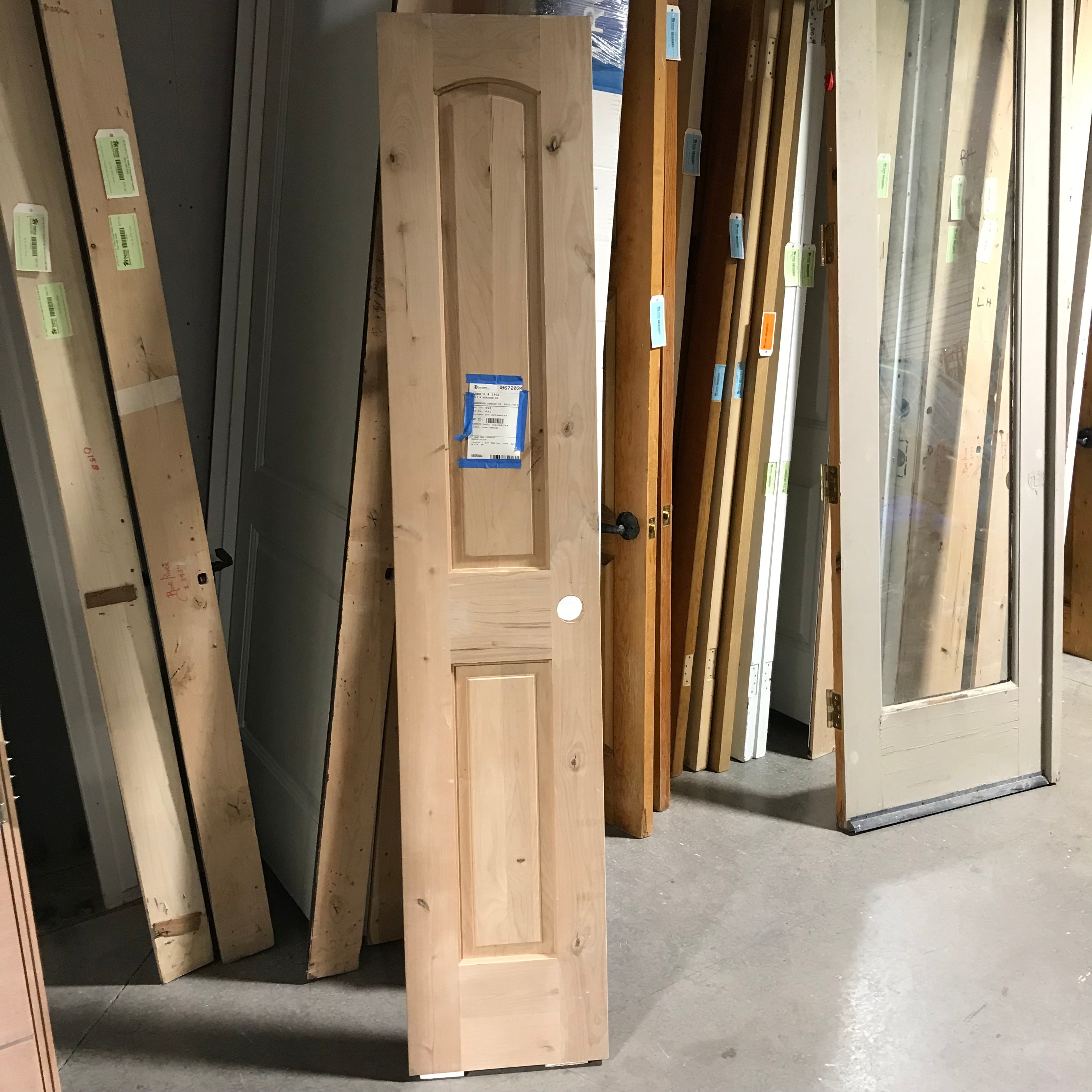 15.75"x 80"x 1.25" Pine 2 Panel Interior Door Slab