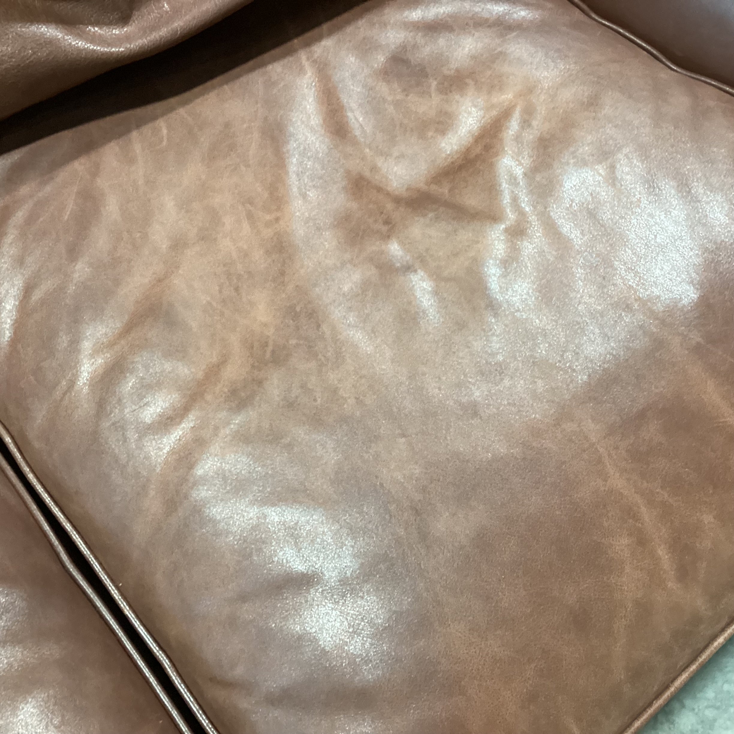 Hancock & Moore Brown Leather Down Mix Loveseat Sofa 66"x 39"x 35"