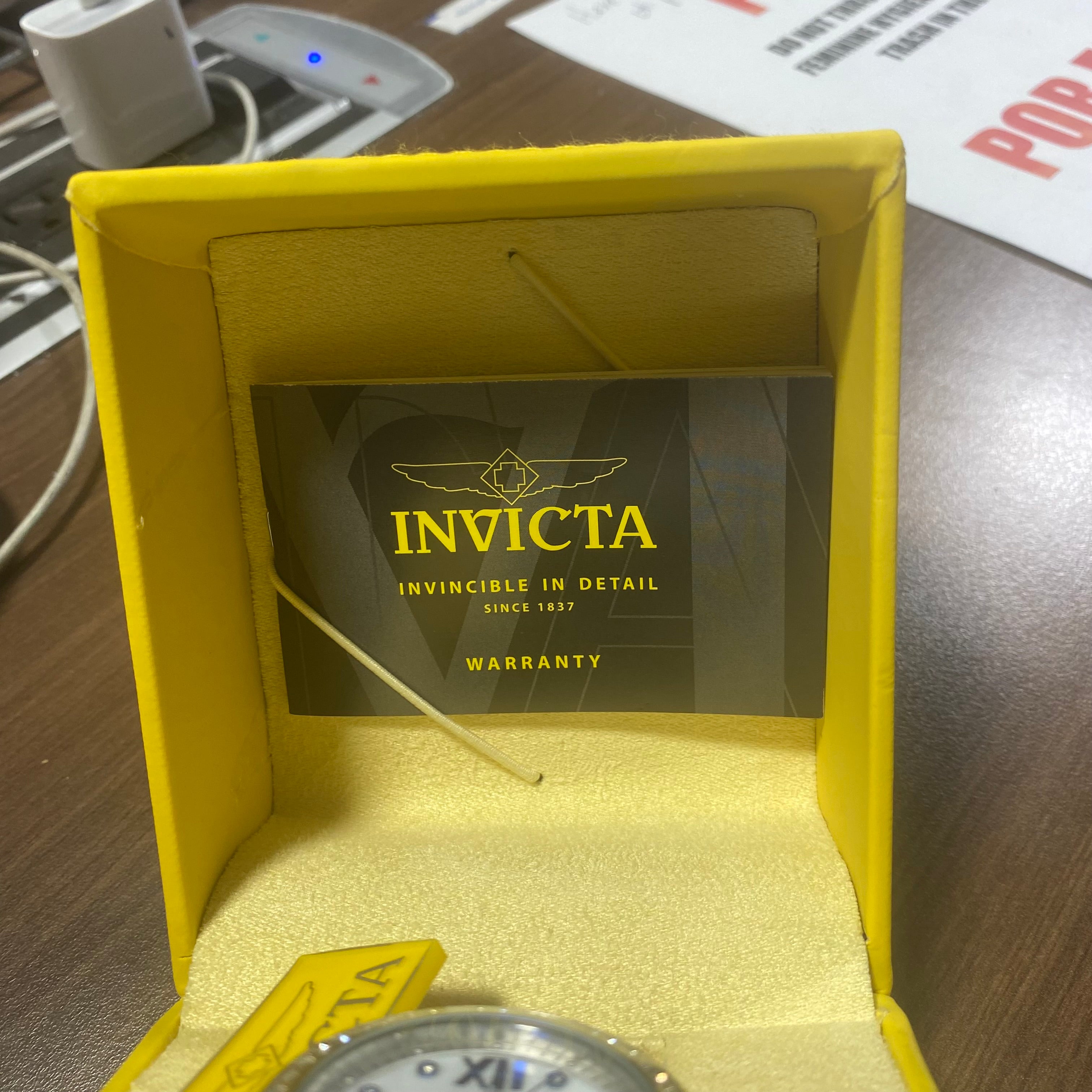 Invicta Silver with White Dial and Crystal Accents Angel Model 23661 Watch