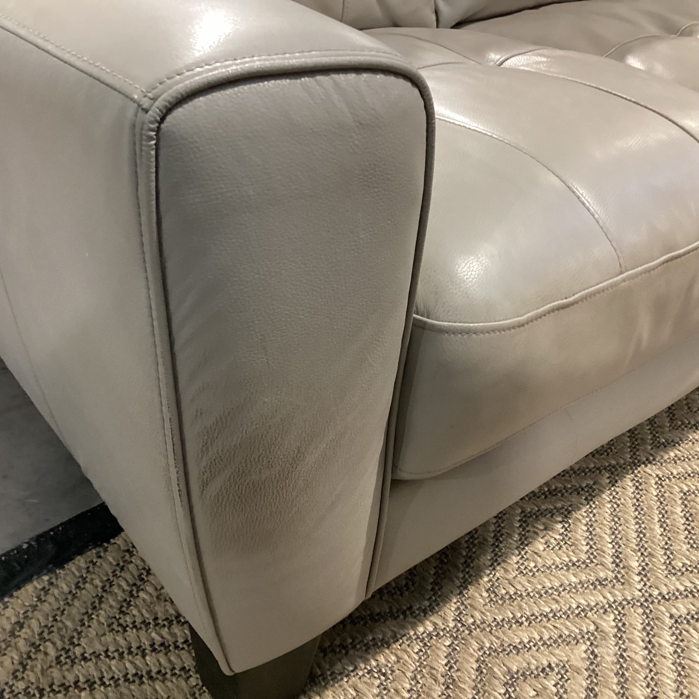 Grey Faux Sofa 84"x 38"x 36"