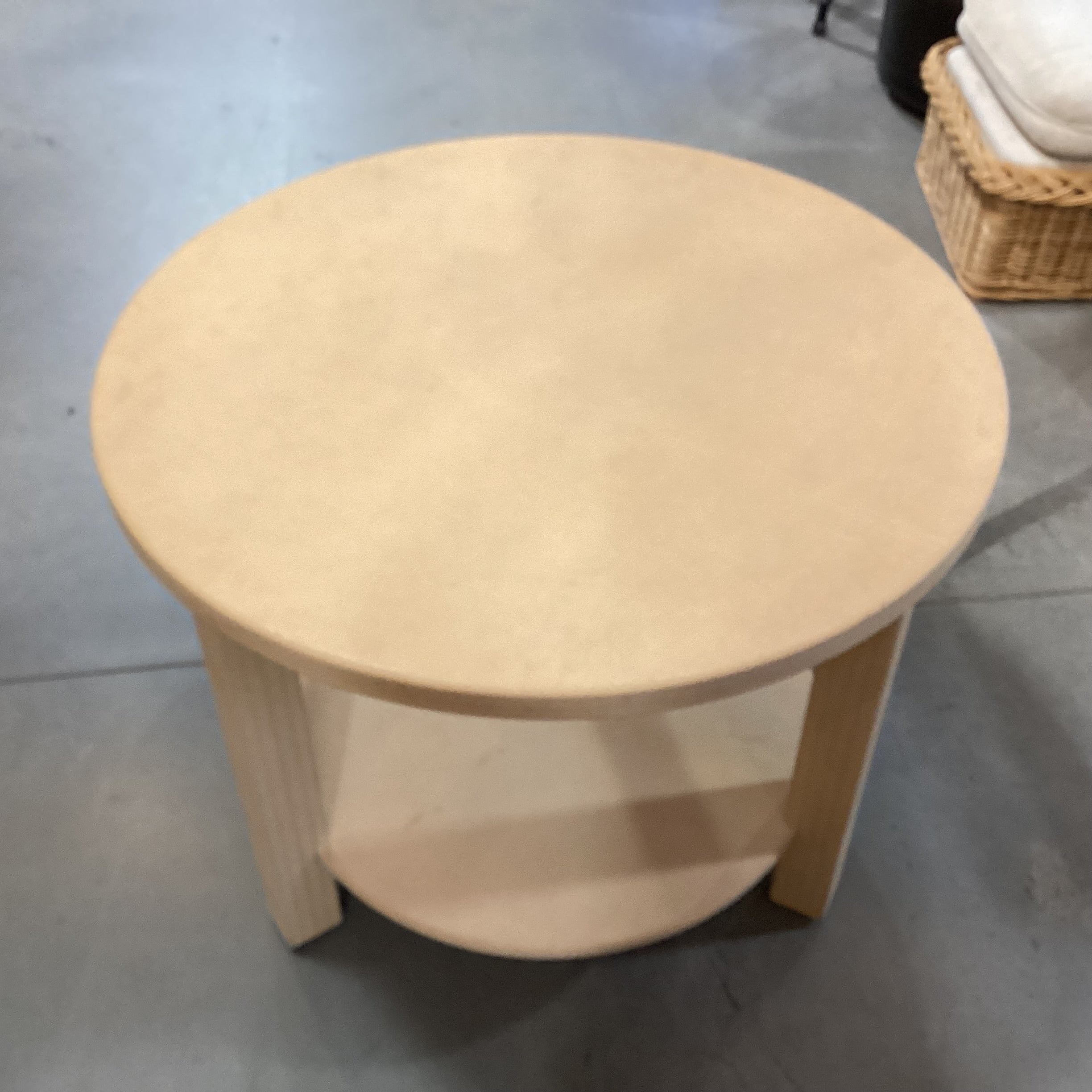 Round 2 Tiered Composite Wood Accent Table 36" Diameter x 30"