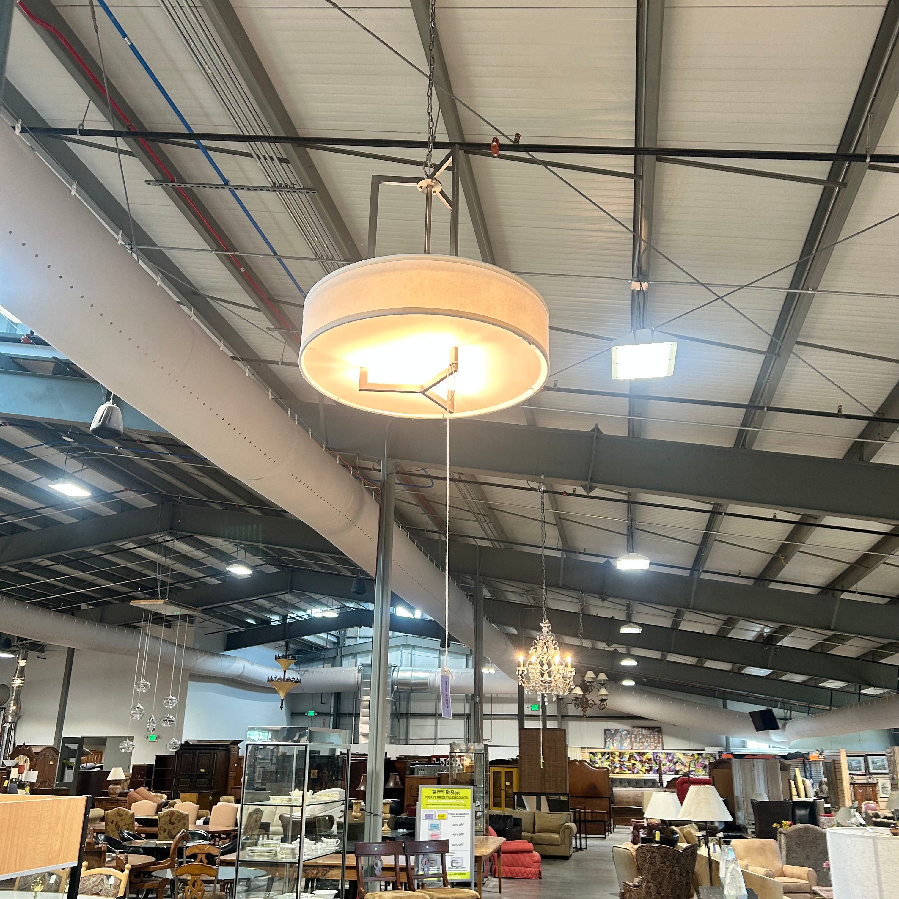 Hinkley Hampton Nickel Pendant Led Light 30"x 30"