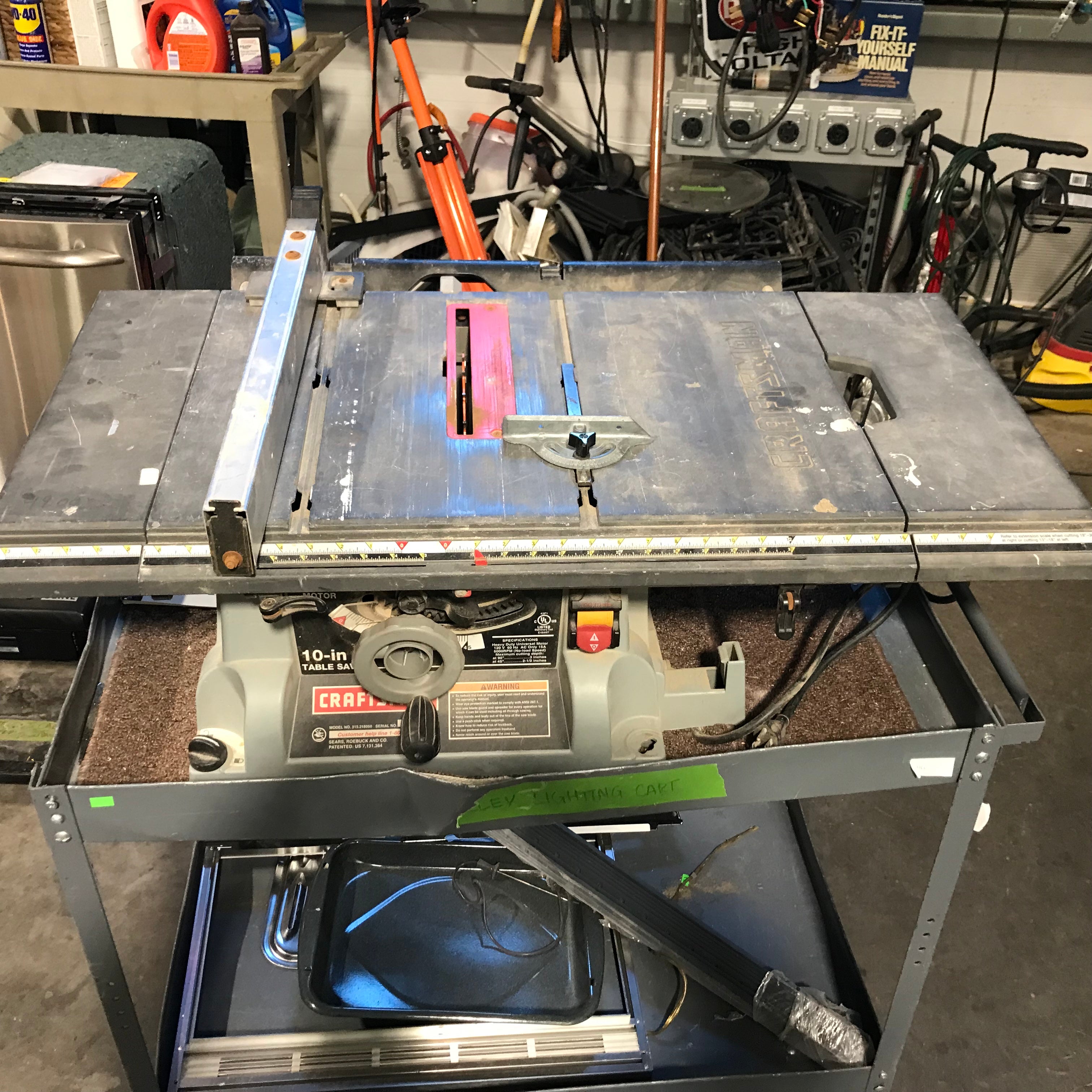Craftsman 10in. Grey Table Saw 39"x 23"x 12"