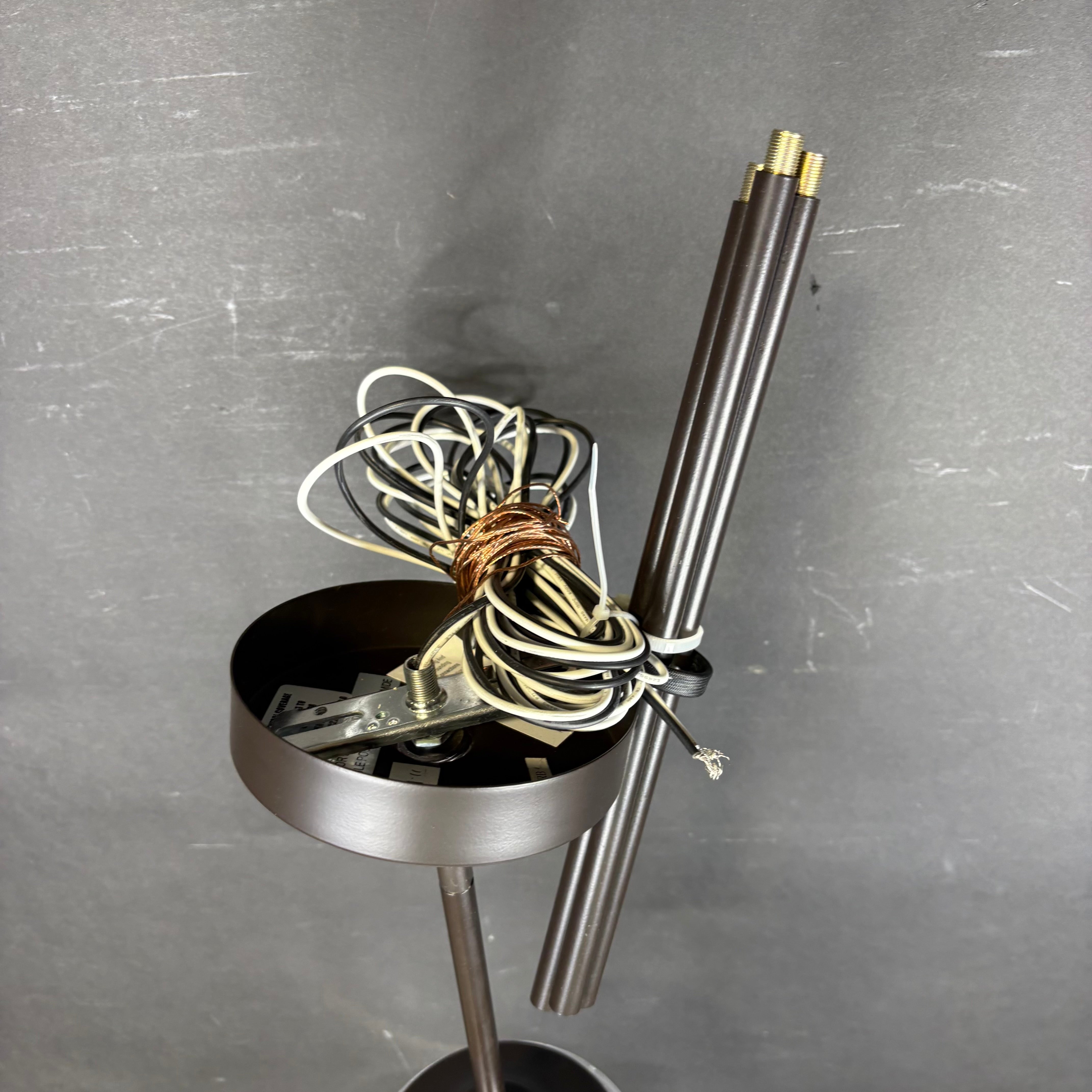 Generation Lighting Baylor 1-Light Bronze with Seeded Glass Ceiling Pendant 12” Diameter x 17” - 42”