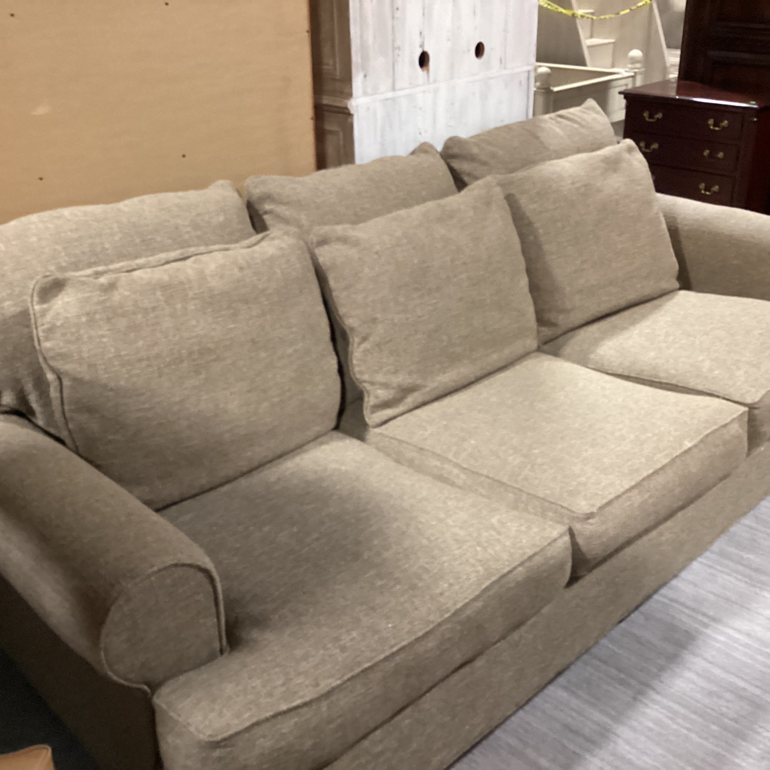 Fairfield Tan Woven Down Mix Sofa 93"x 42"x 31"